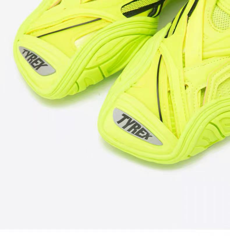 Balenciaga Tyrex Neon Yellow Technical Sneakers – Futuristic Performance Design