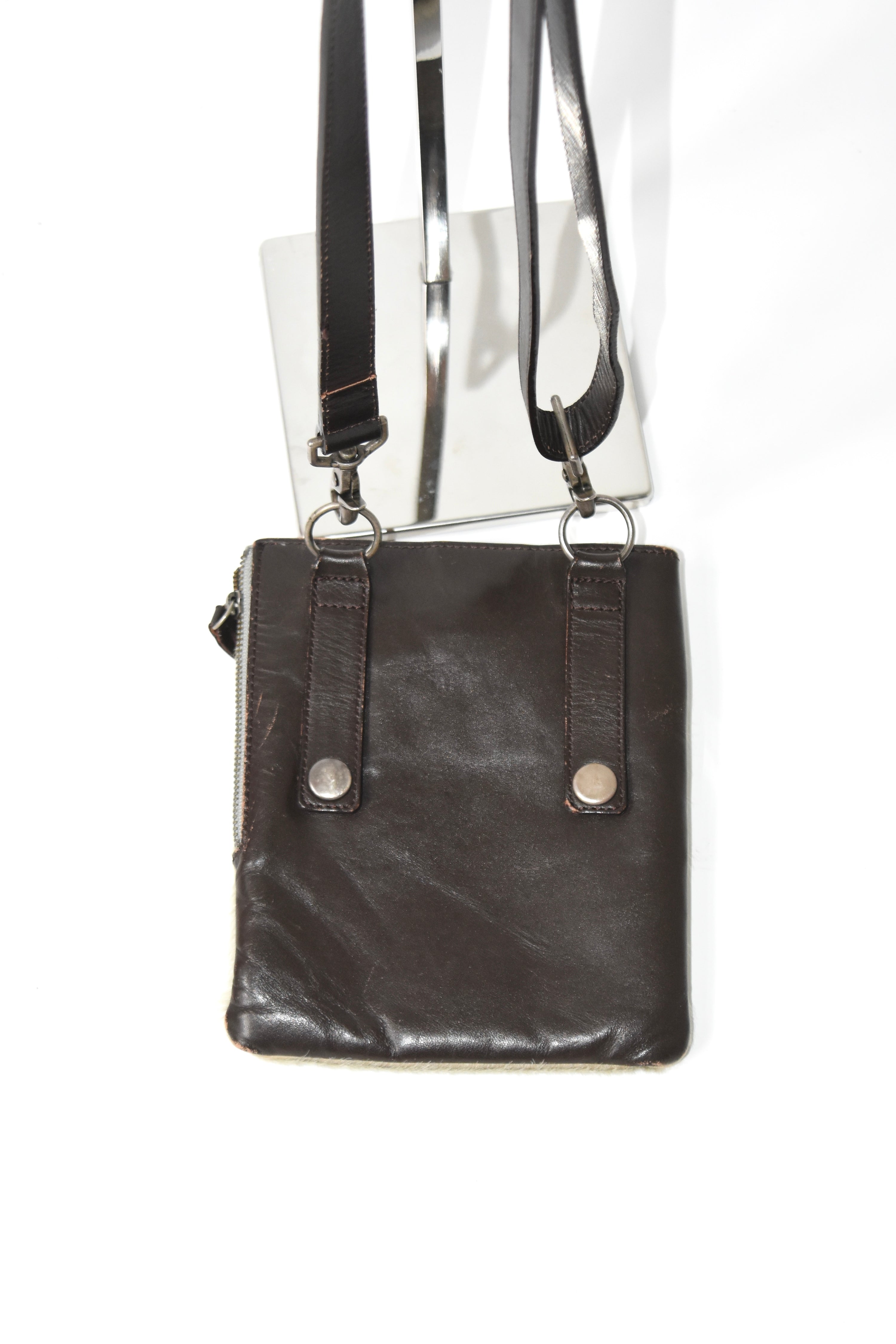 Jean Paul Gaultier Embossed Dragon Pony Hair Shoulder Bag