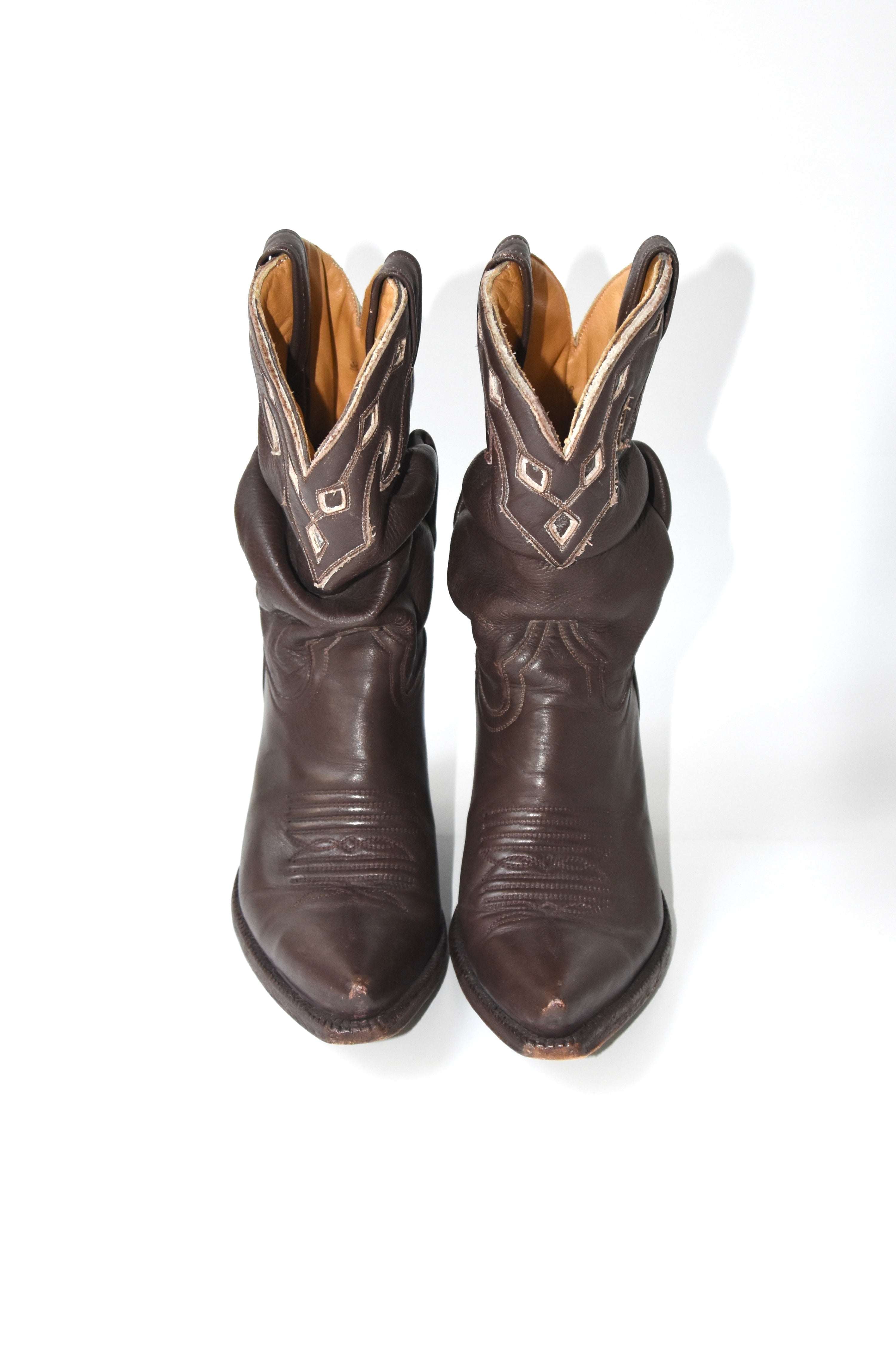 Jean Paul Gaultier Brown Western Leather Boots