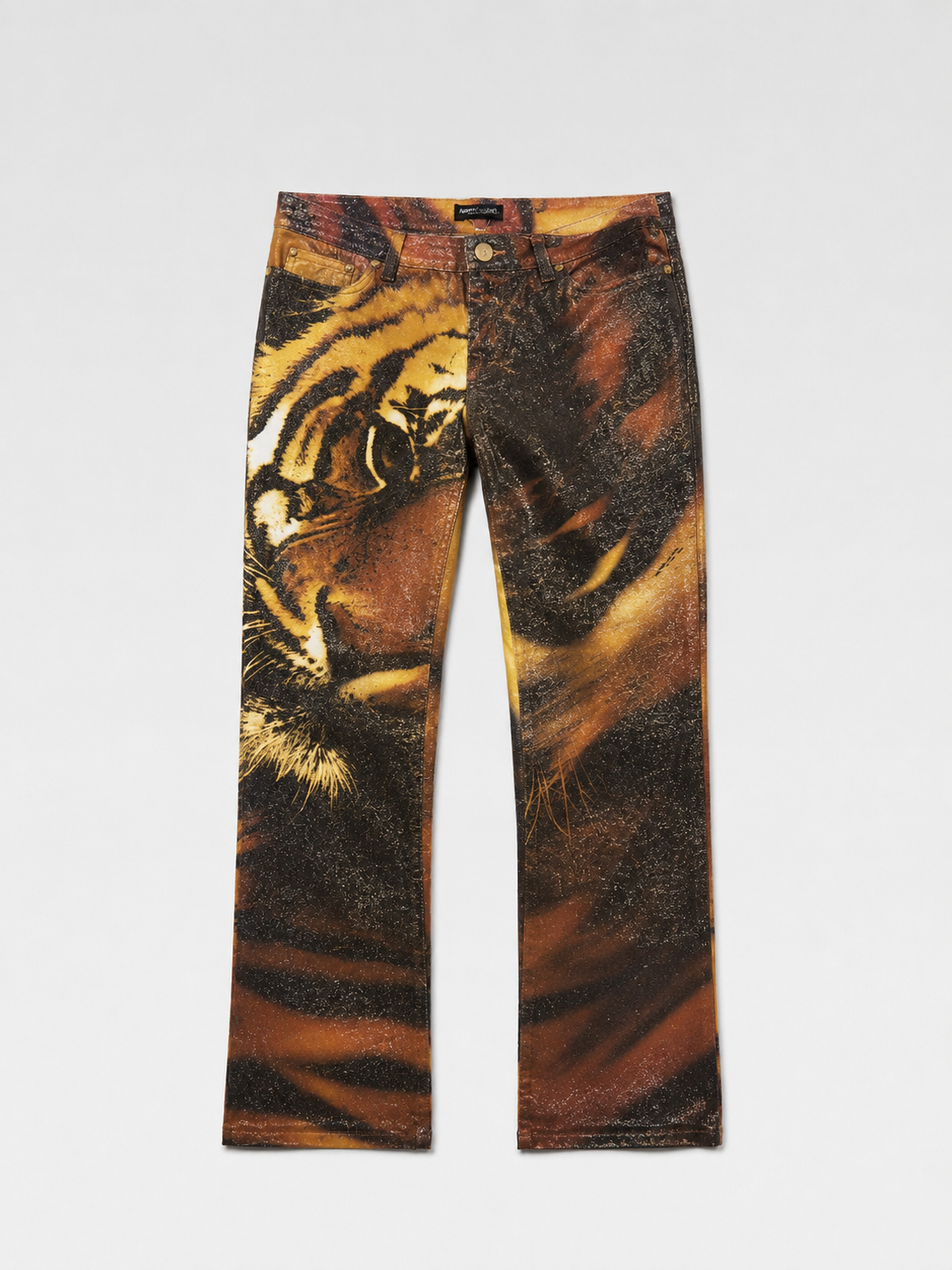 Roberto Cavalli 2001 Tiger Print Jeans – Runway Archive Piece