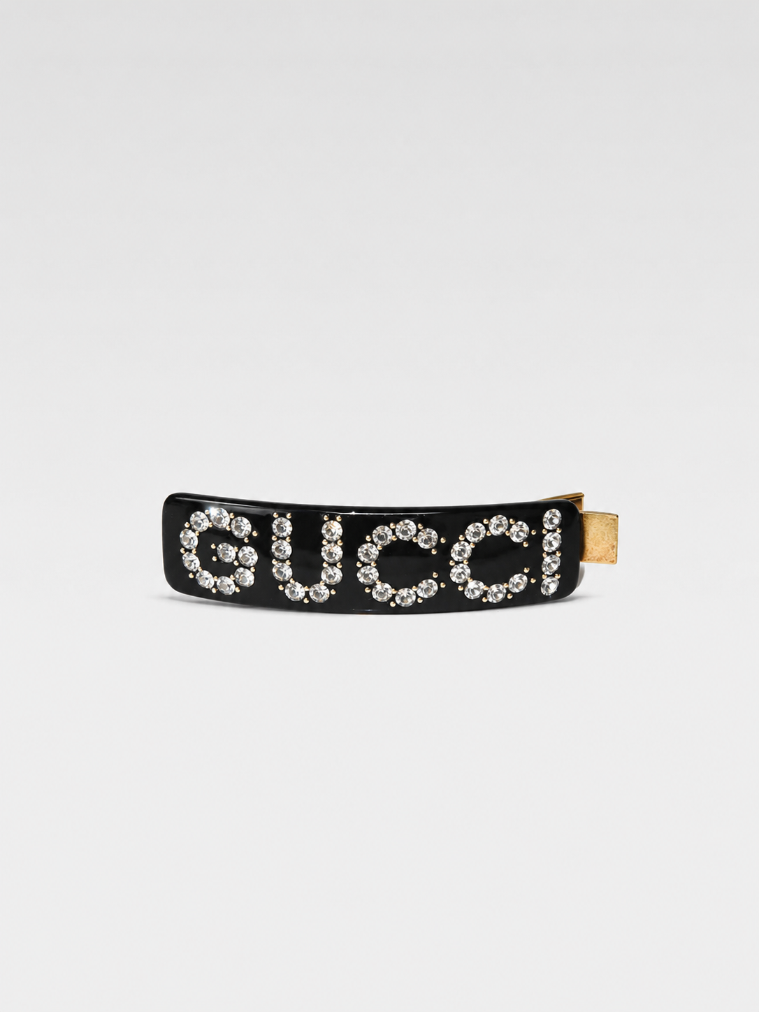 GUCCI Crystal Logo Hair Clip