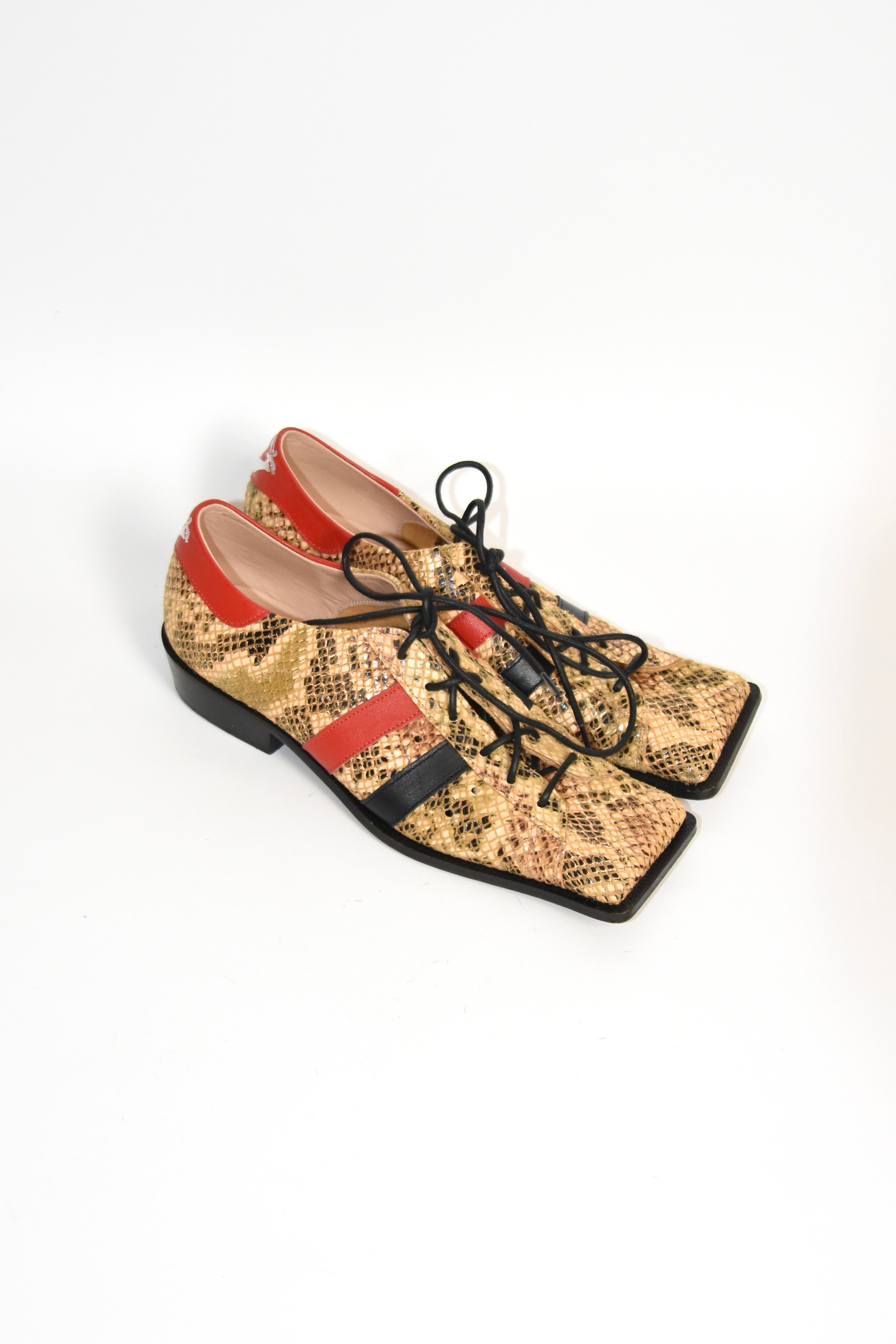 Vivienne Westwood Python Square-Toe Derby Shoes