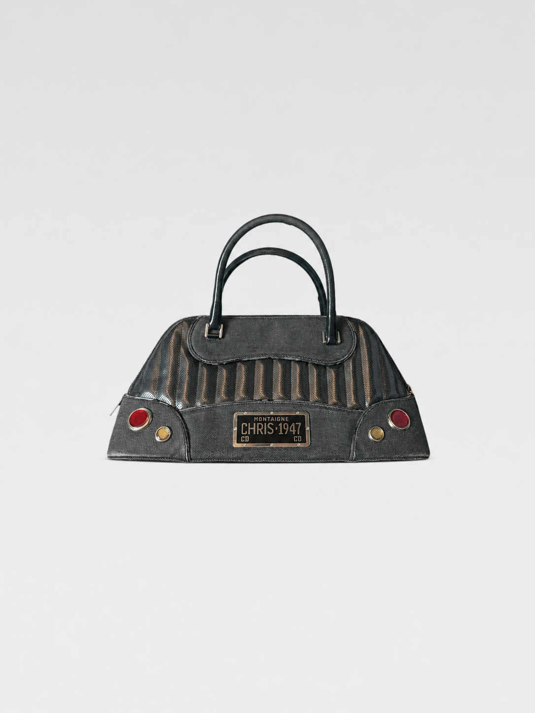 Dior by John Galliano Cadillac 1947 Car Bag Vintage Runway Handbag Leather Denim Rare Archive Piece