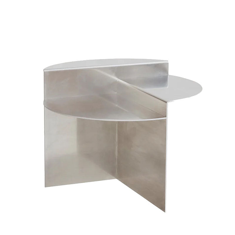 Stainless Steel Coffee Table Wabi-Sabi Style Round Metal Coffee Table Korean Designer Side Table