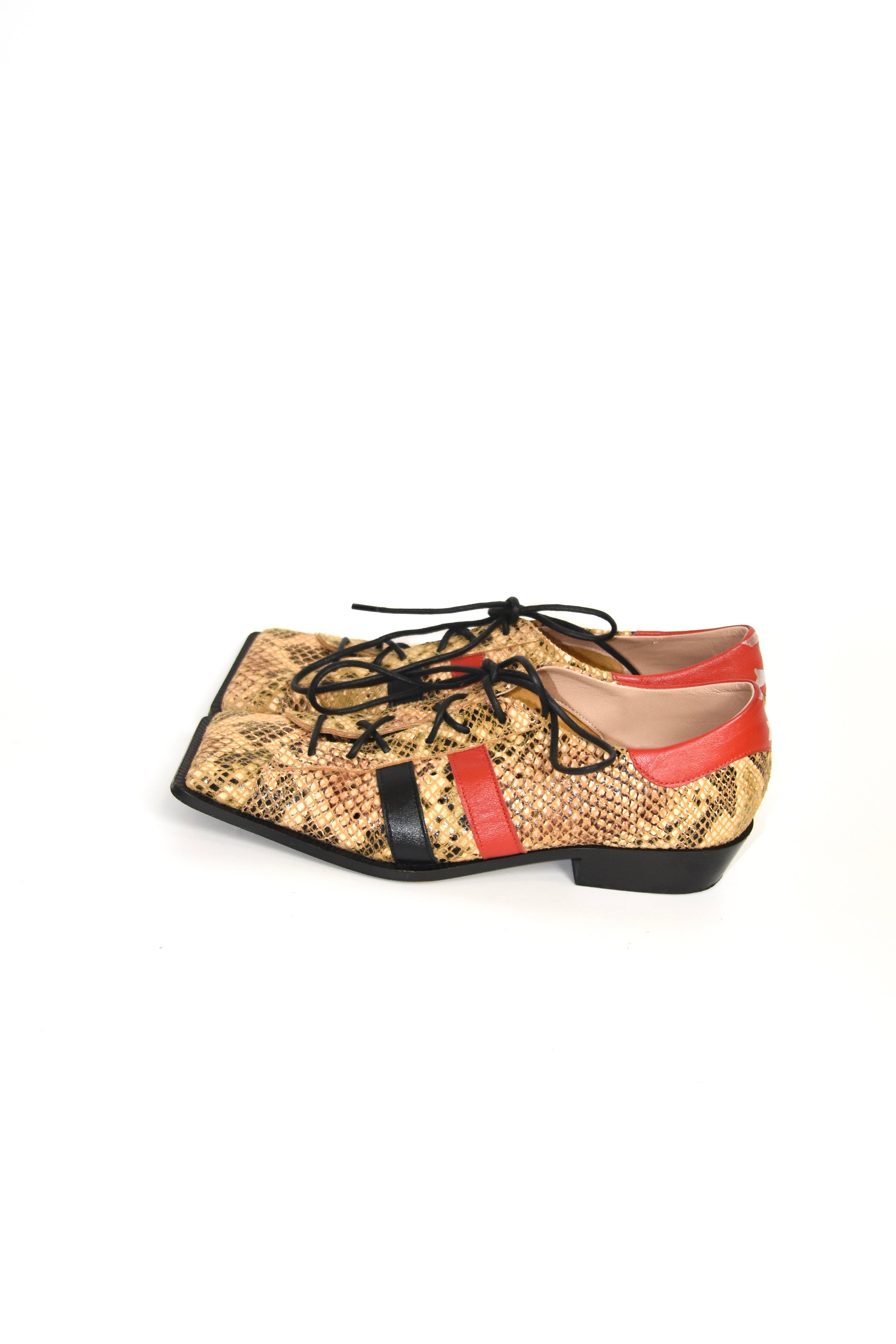 Vivienne Westwood Python Square-Toe Derby Shoes