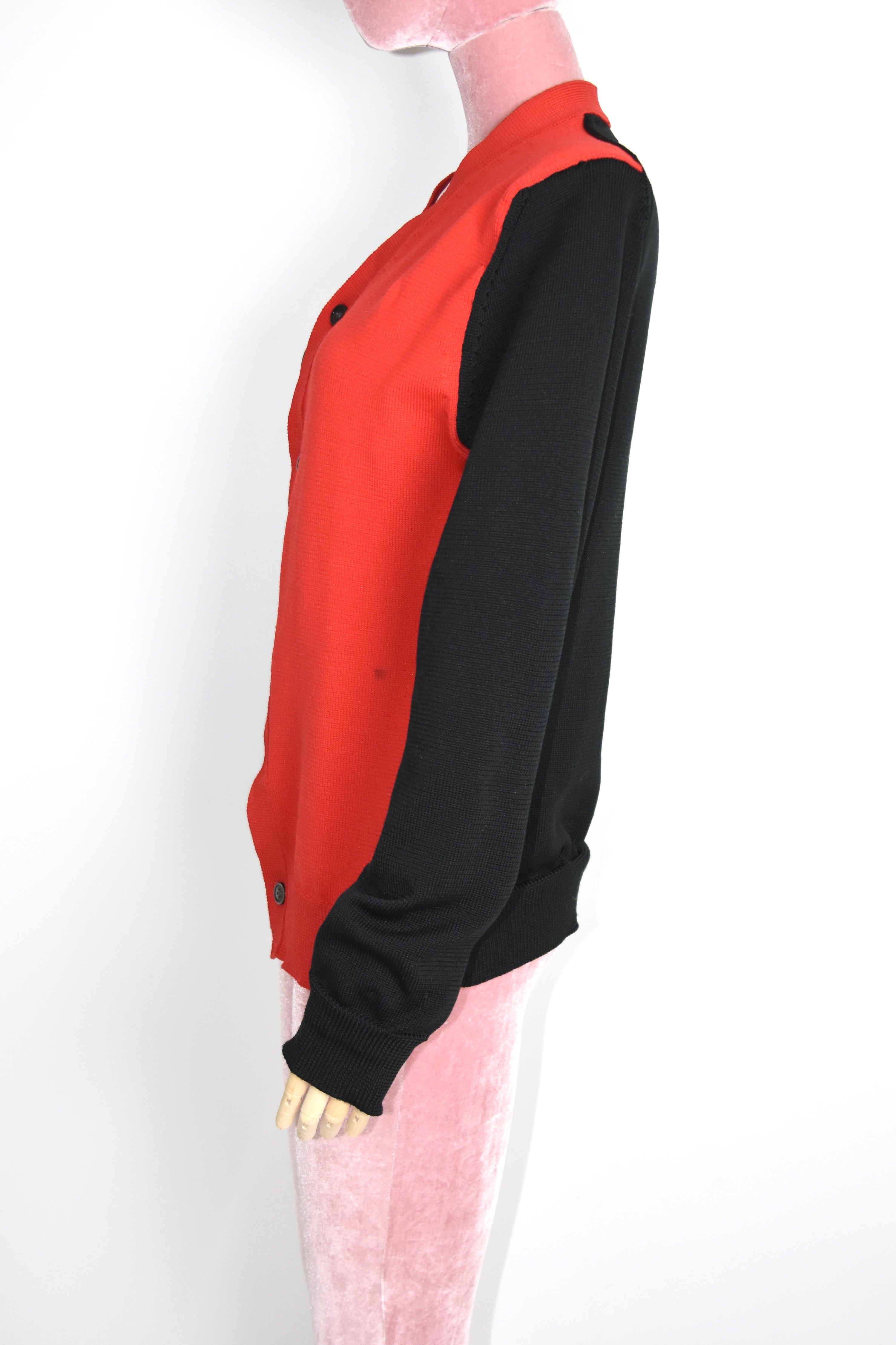 Comme des Garçons SHIRT Two-Tone Knit Cardigan