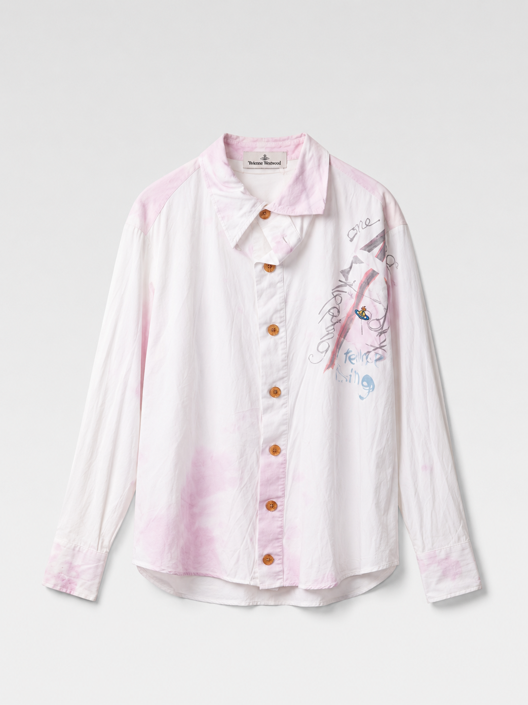 Vivienne Westwood “Wine Drunken” Graffiti Cotton Shirt
