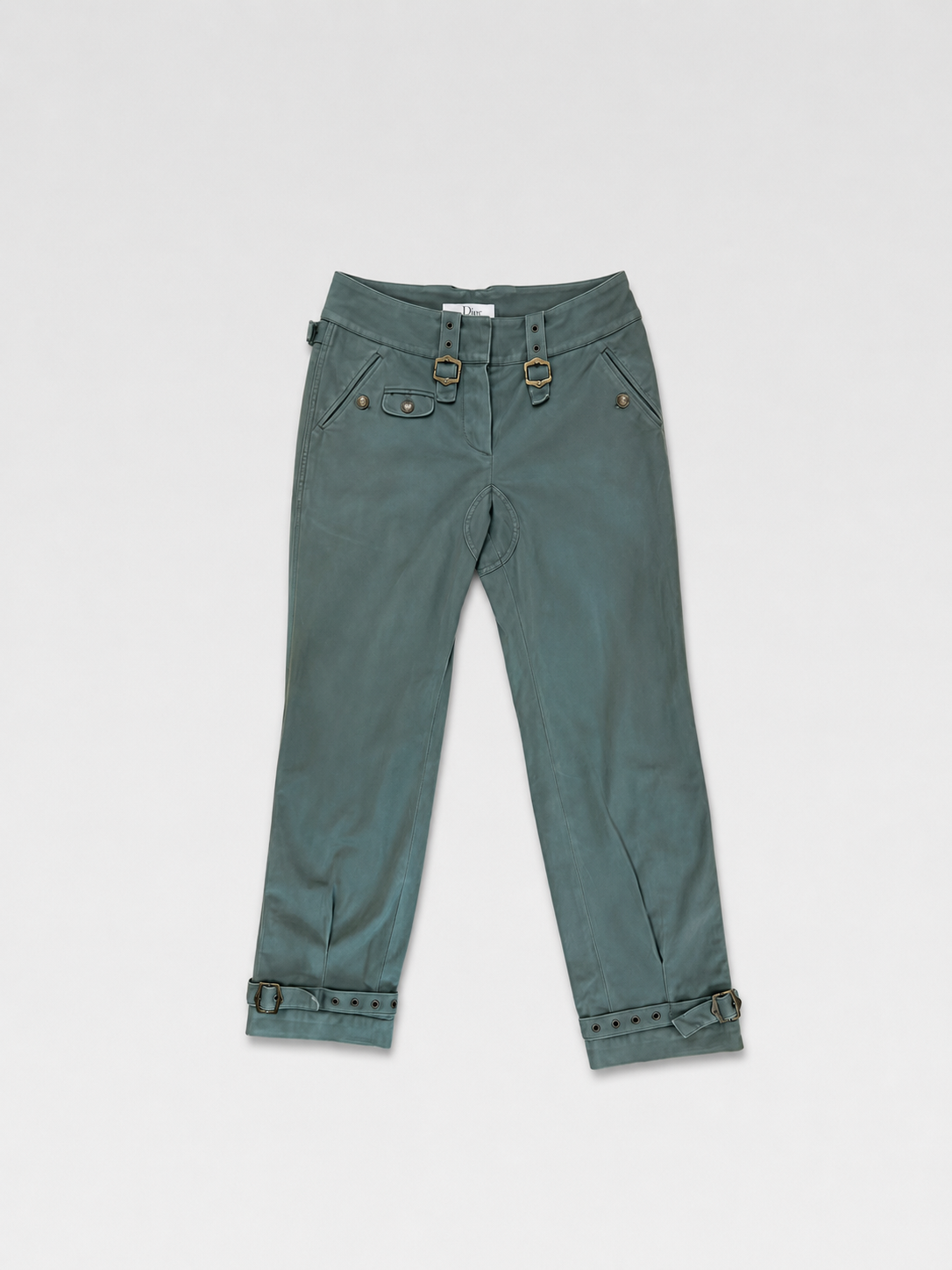 CHRISTIAN DIOR BY JOHN GALLIANO 2003 Military Green Punk Utility Cargo Trousers