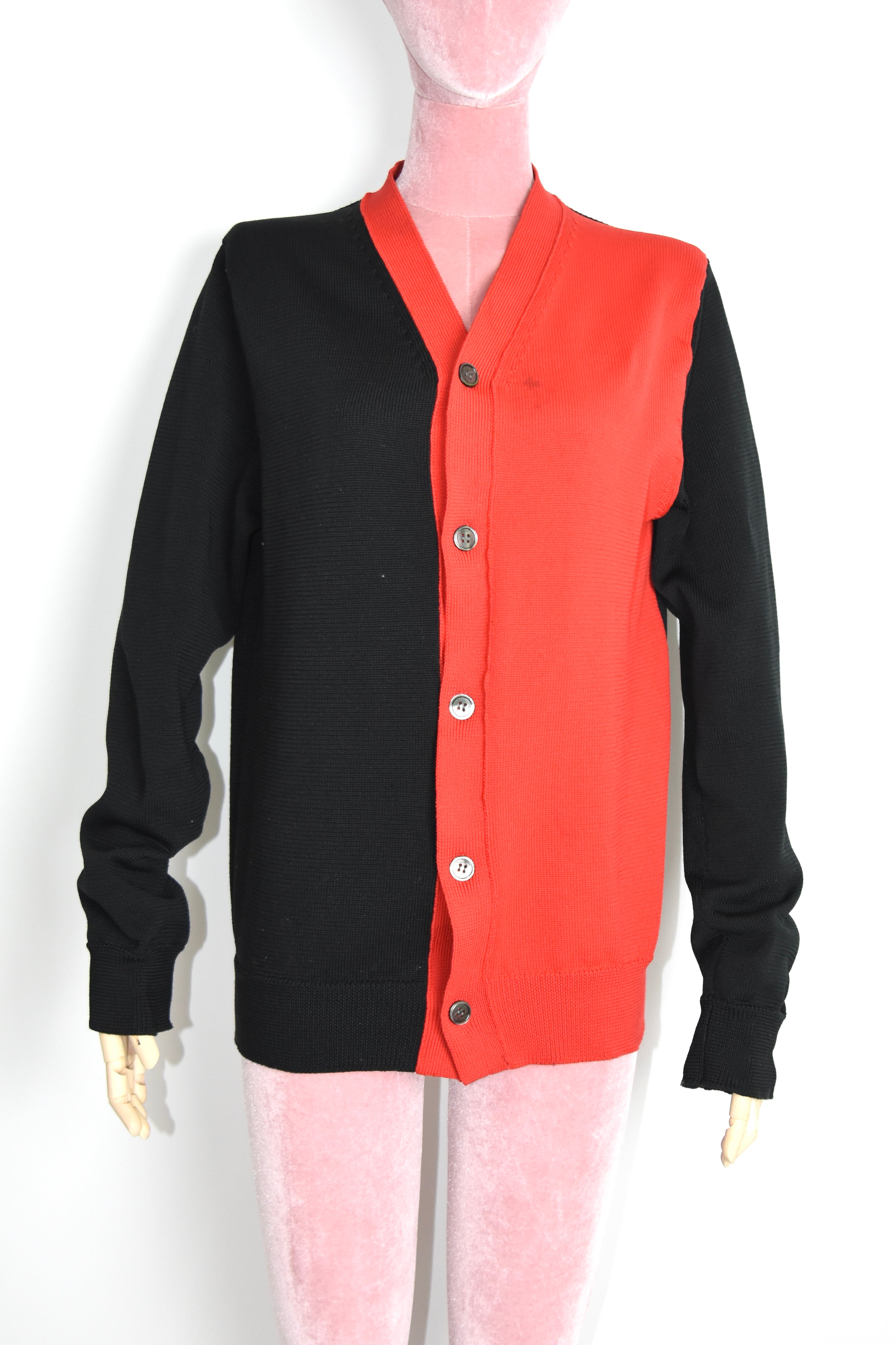 Comme des Garçons SHIRT Two-Tone Knit Cardigan