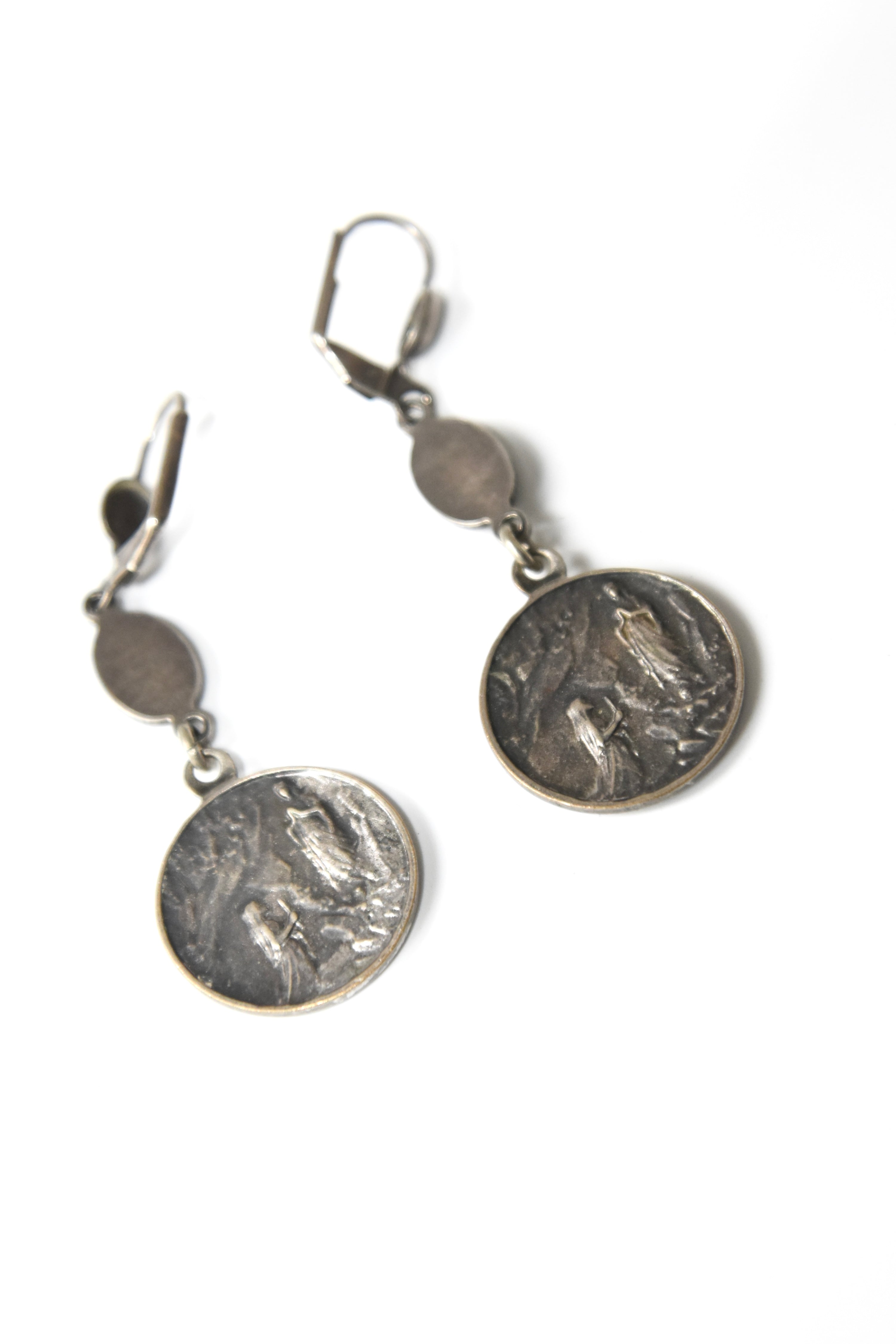 Jean Paul Gaultier Religious Virgin Mary Drop Earrings