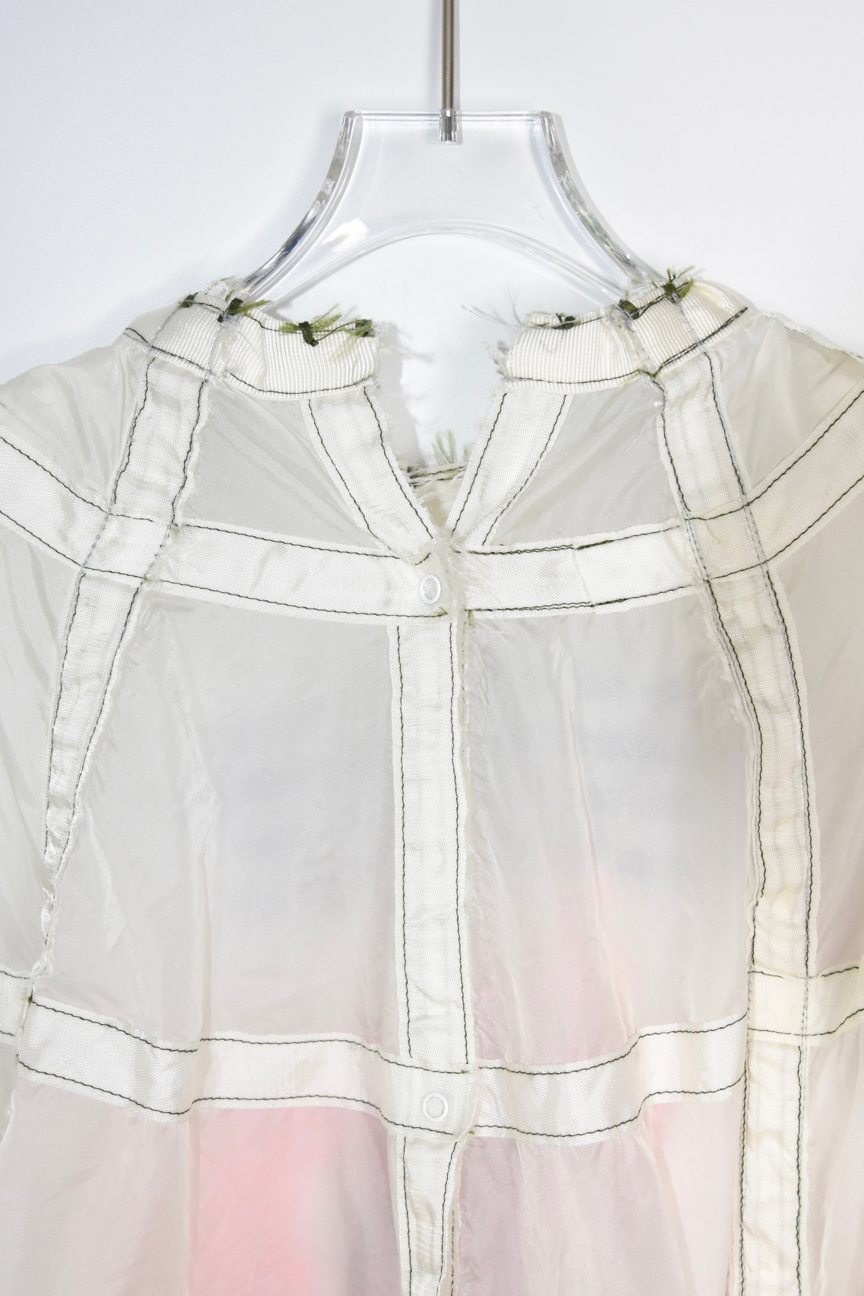 Upcycled Parachute Cape – Experimental Avant-Garde Utility Poncho