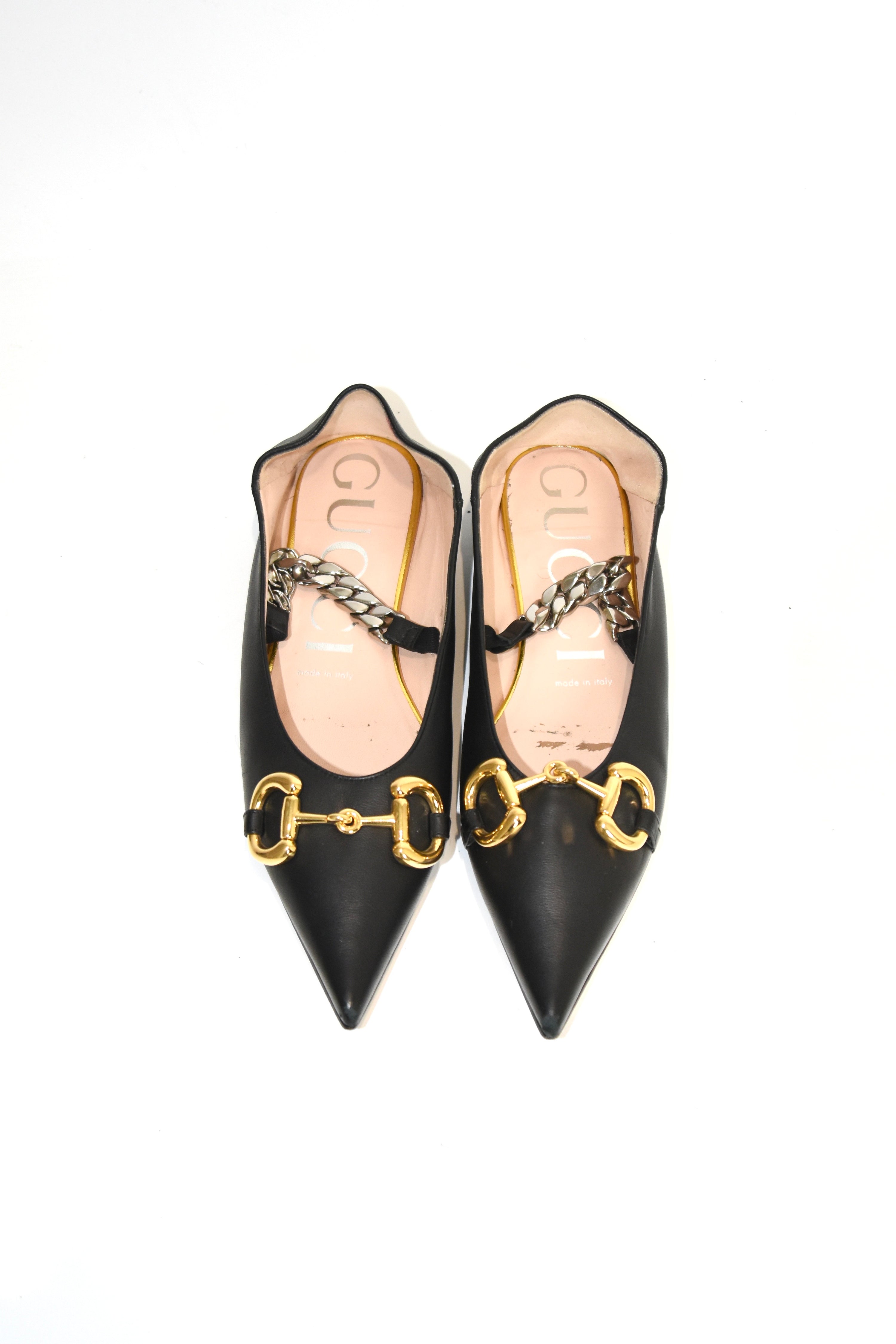 Gucci Black Bit Moccasin Flat Shoes