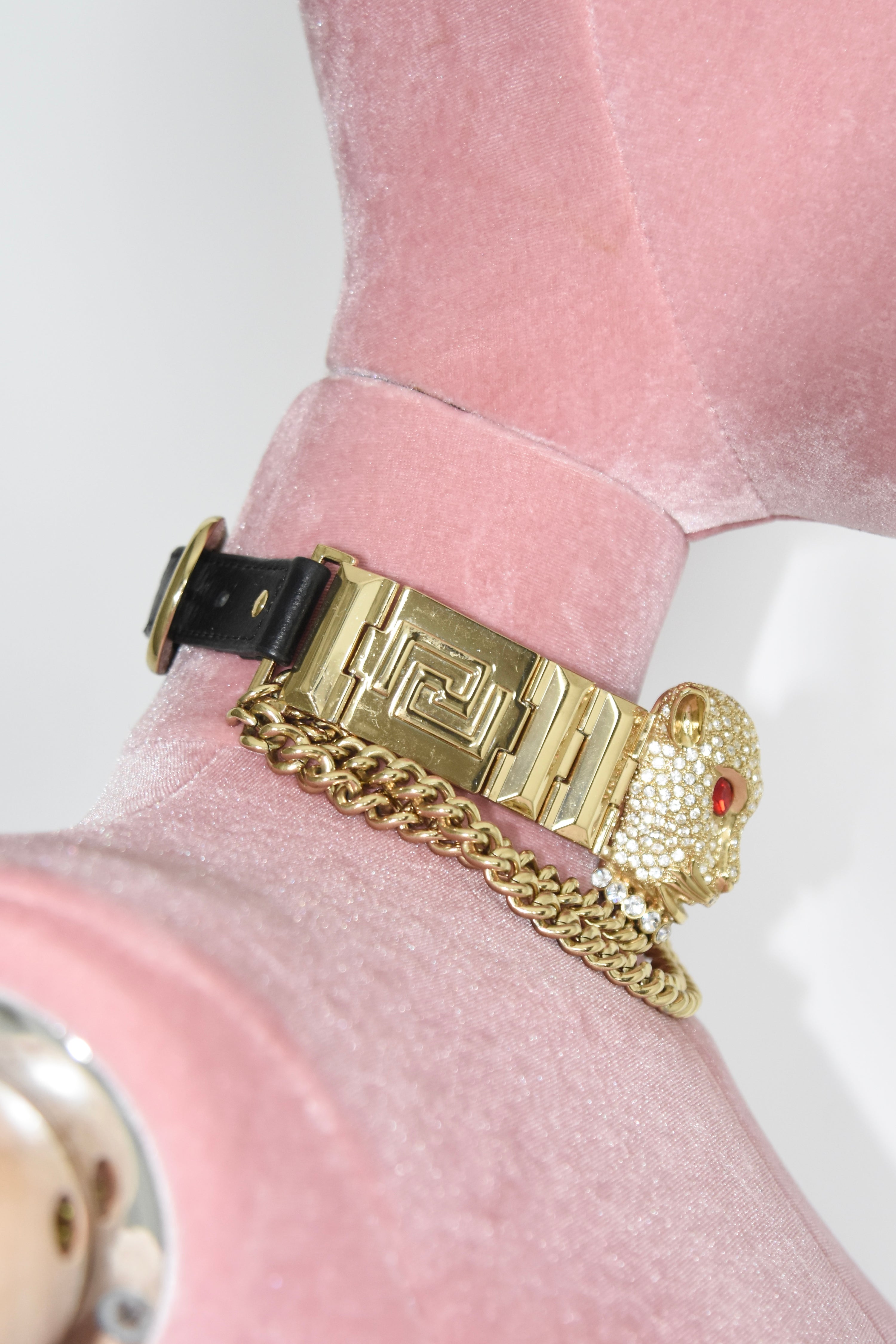 Versace × H&M Crystal Panther Head Chain Choker – 2011 Limited Collaboration Piece