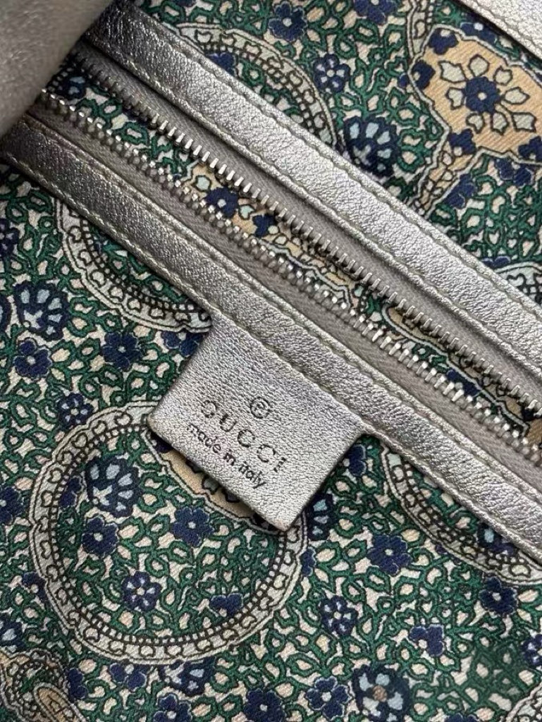 Gucci 2008 Spring/Summer Rare Metallic Fringe Leather Shoulder & Top Handle Bag