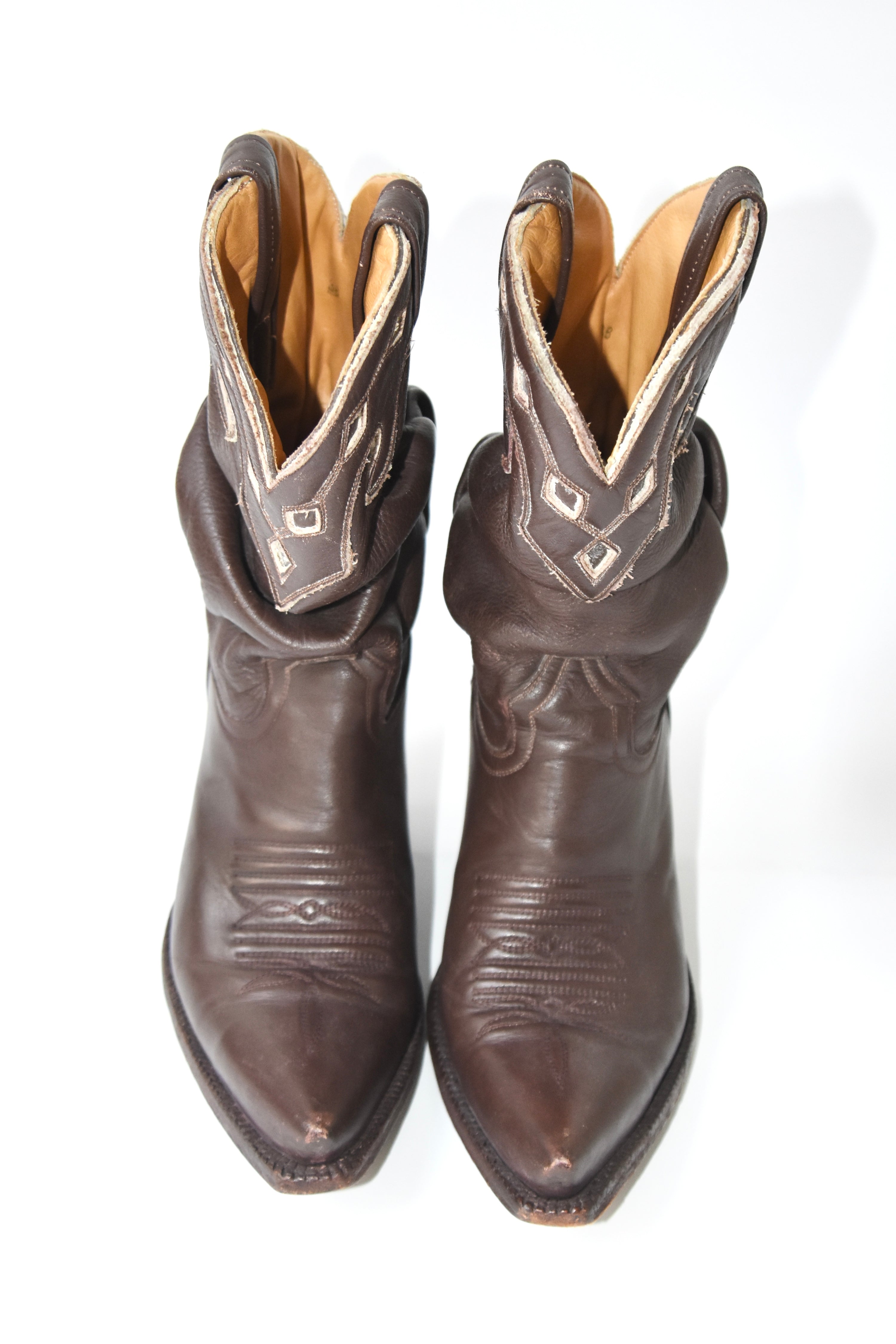 Jean Paul Gaultier Brown Western Leather Boots