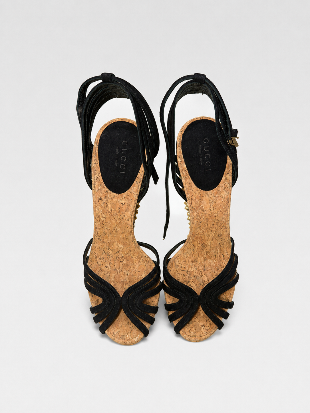 Gucci × Hirohiko Araki Limited Edition Studded Cork Wedge Sandals – JoJo’s Bizarre Adventure Editorial Archive Platform Heels