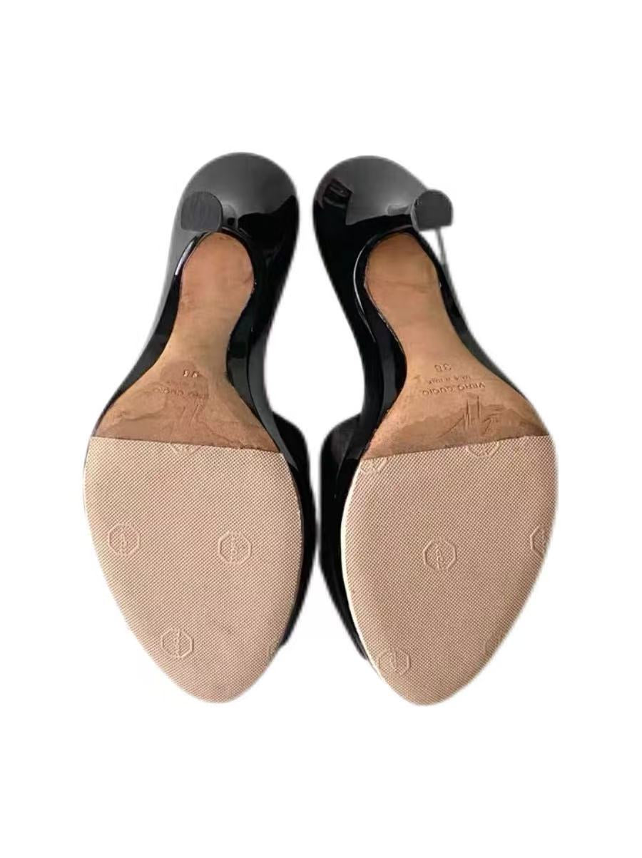 Giuseppe Zanotti Purple Satin Rosette Platform Mule Heels 11cm