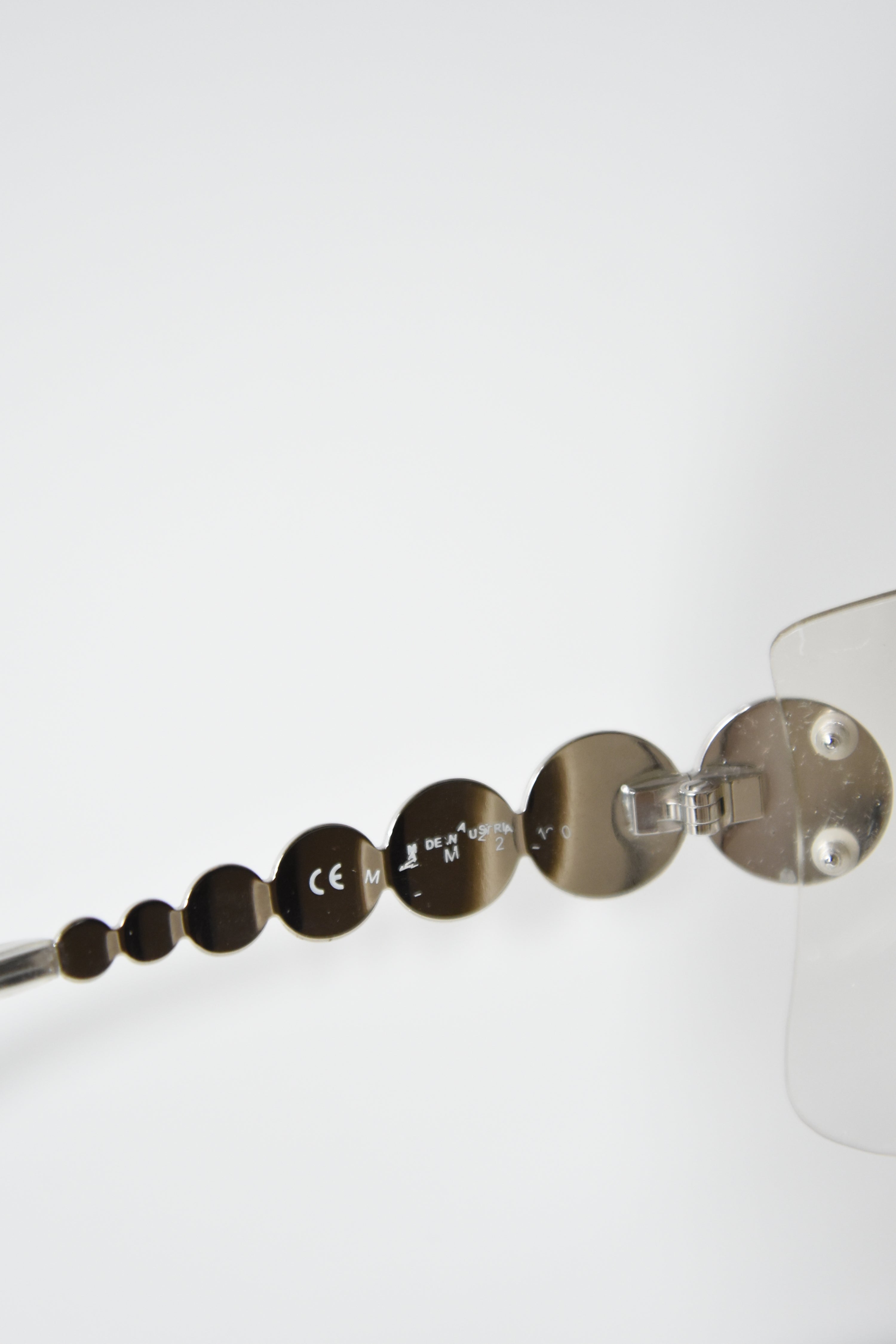 Dior Reflective Silver Y2K Visor Sunglasses