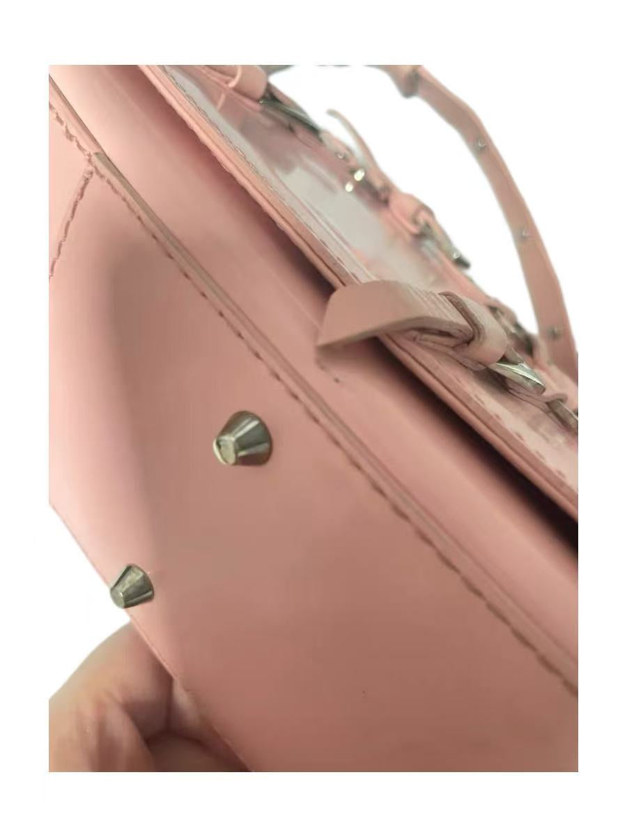 Christian Dior by John Galliano Pink Punk Strap Leather Shoulder Bag