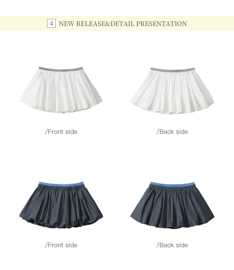 Casual Half Skirt Anti-Exposure Versatile a Short Skirt Women Summer Hot Girl Pleated Skirt