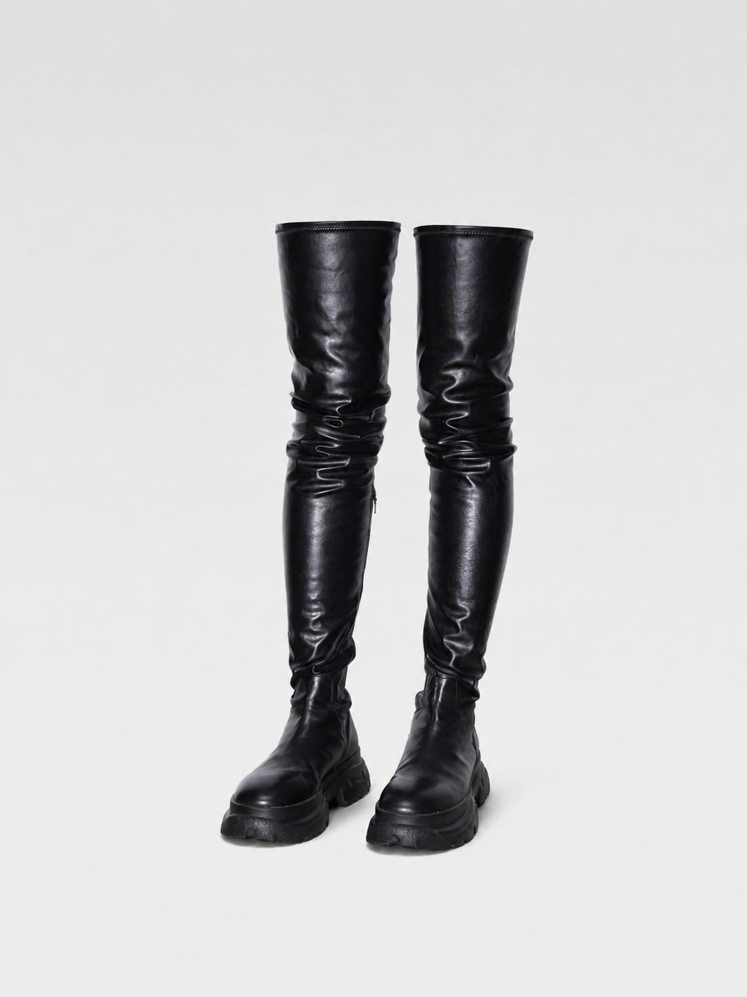 032c × Buffalo Leather Thigh-High Platform Boots