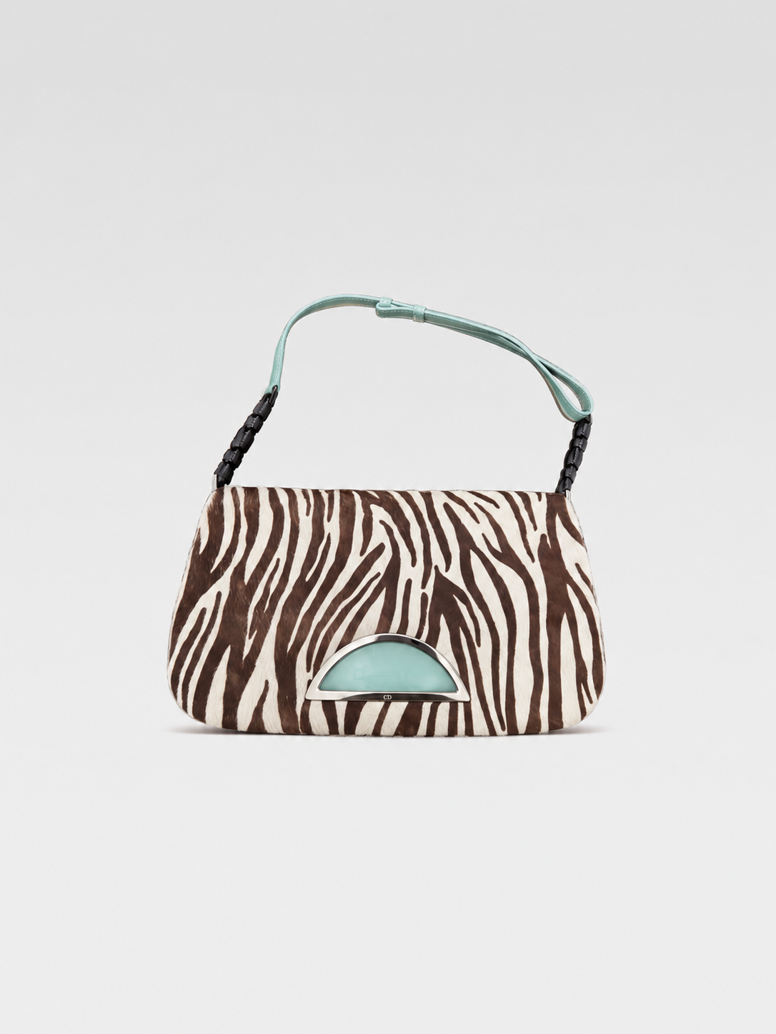 Christian Dior by John Galliano Zebra Pony Hair Shoulder Bag – Y2K Archive Saddle Style Piece