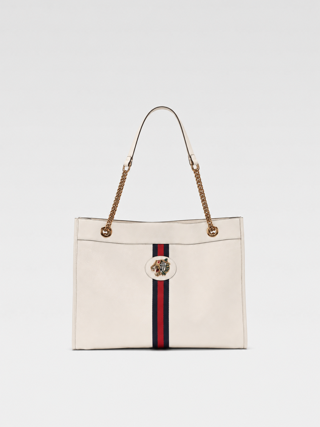 Gucci 2016-2023 大号织带皮革 Rajah 手提包