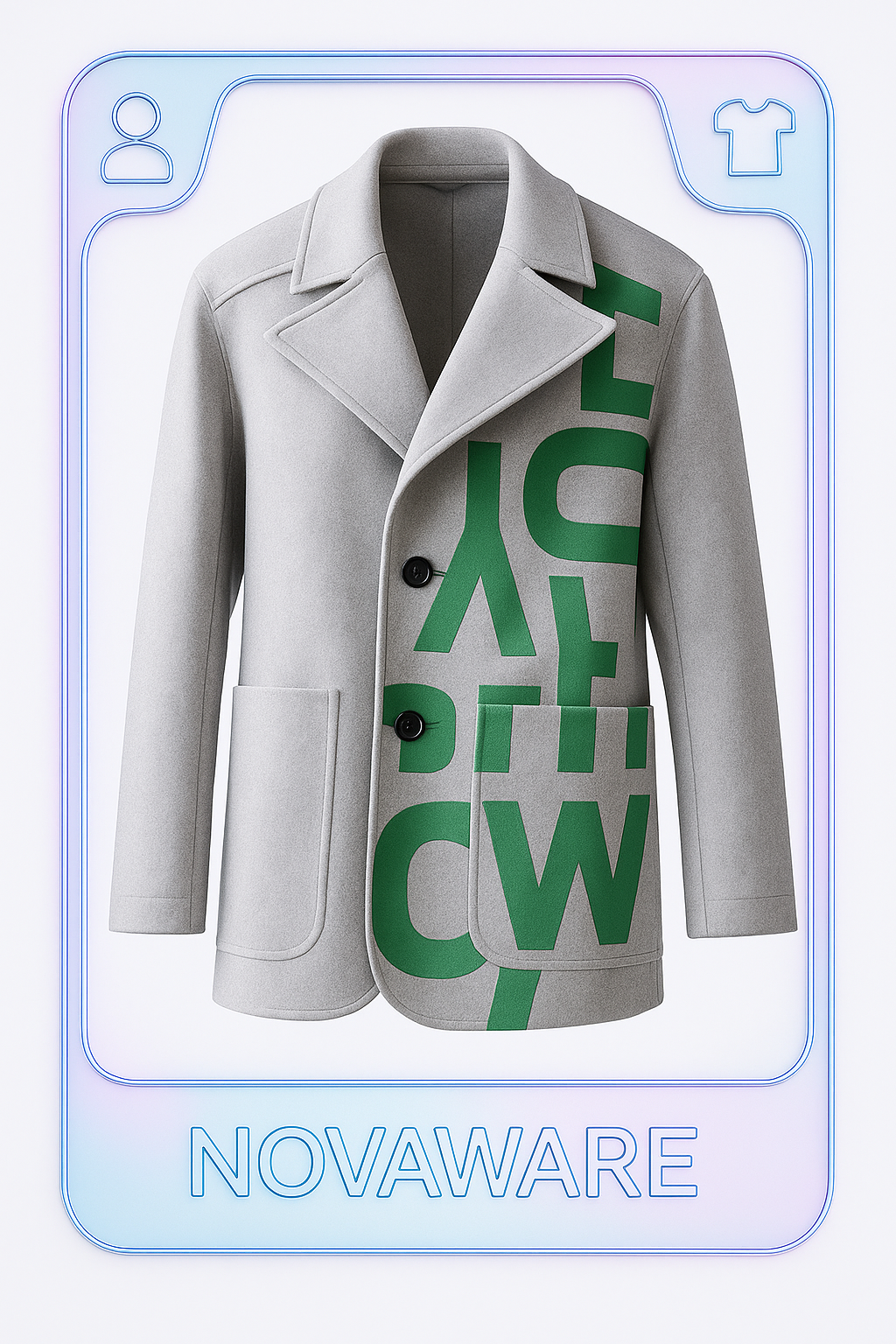 Walter Van Beirendonck AW22/23 Graphic Wool Coat