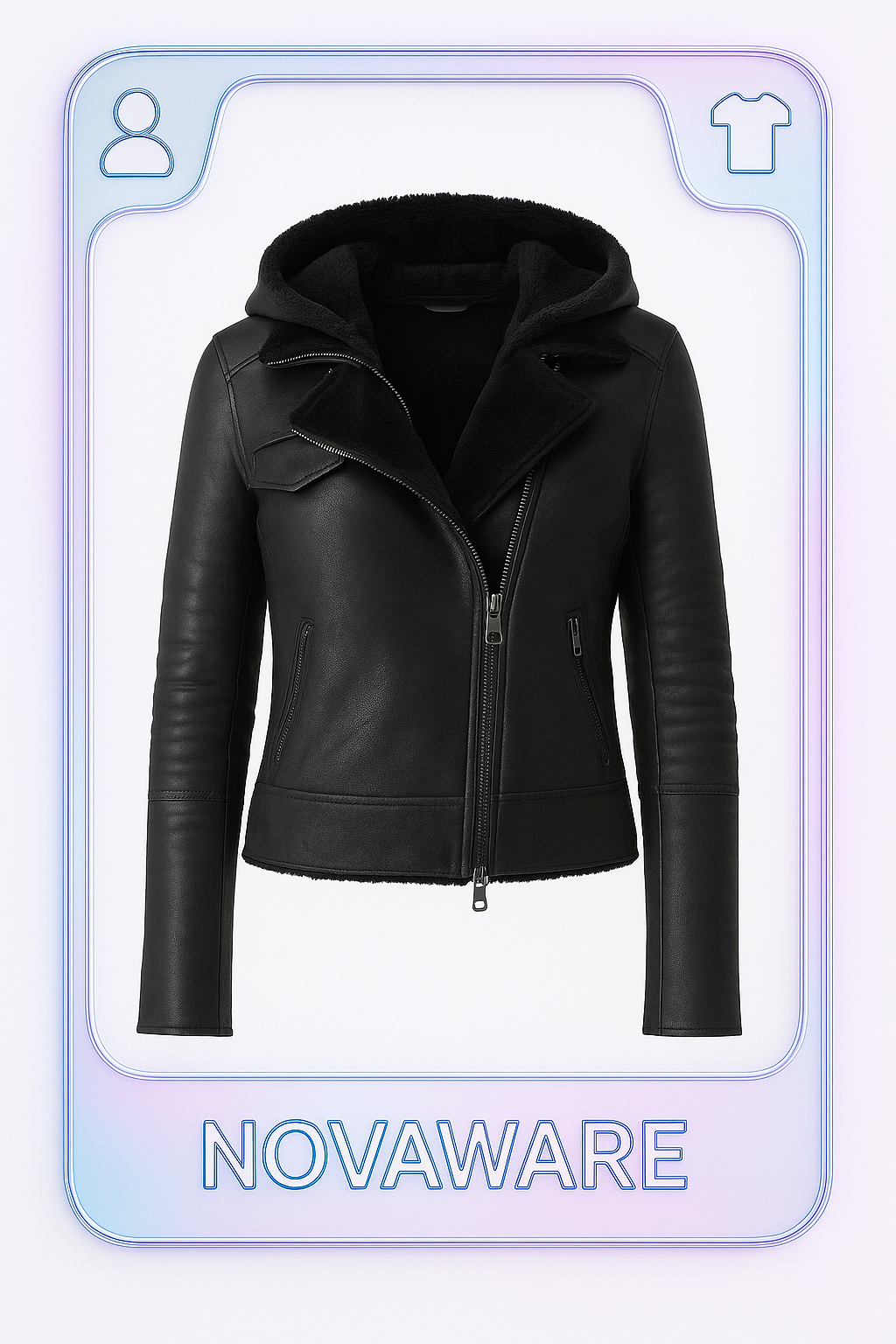 Gucci by Tom Ford Hooded Shearling Leather Jacket