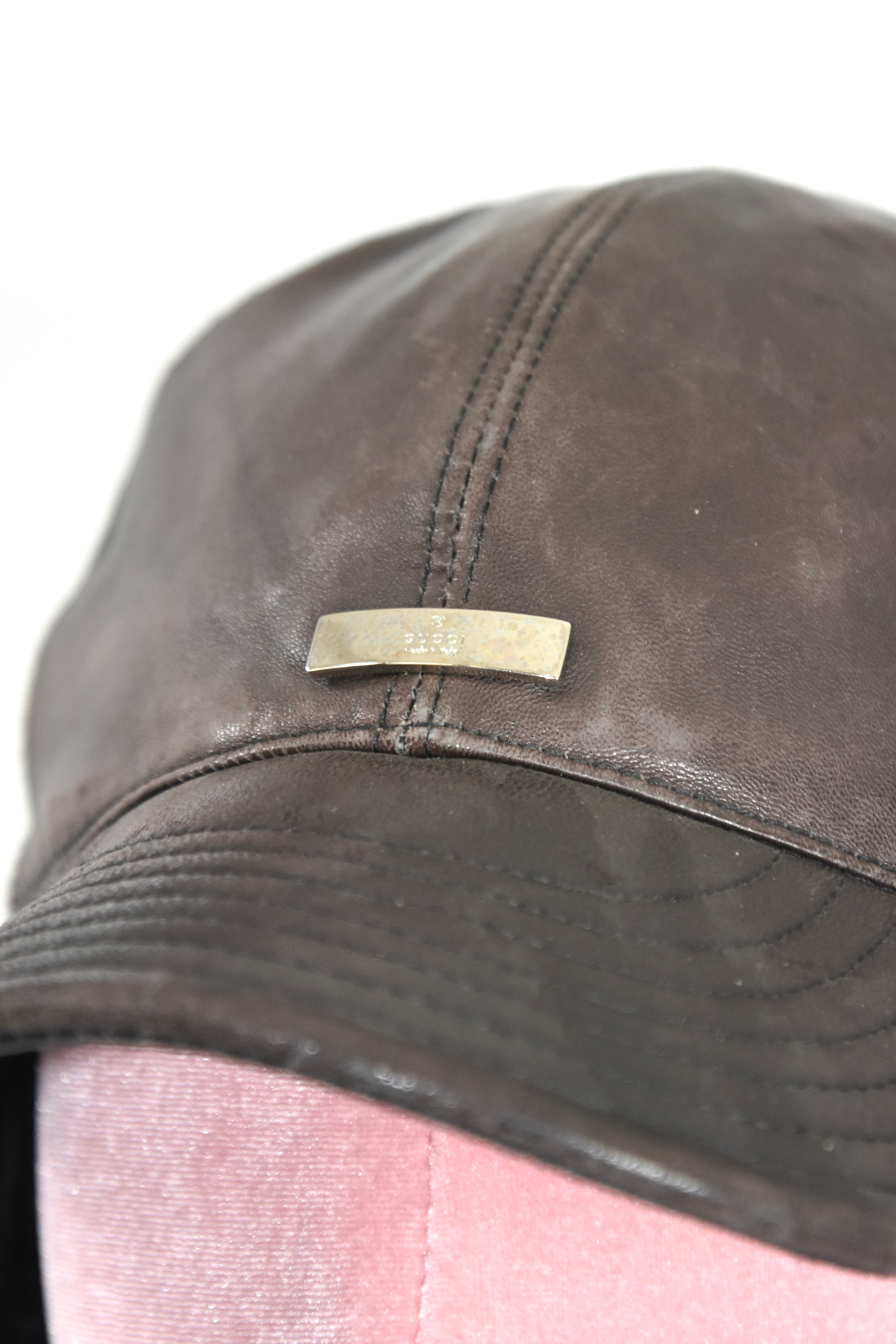 Gucci by Tom Ford Leather Ushanka Hat