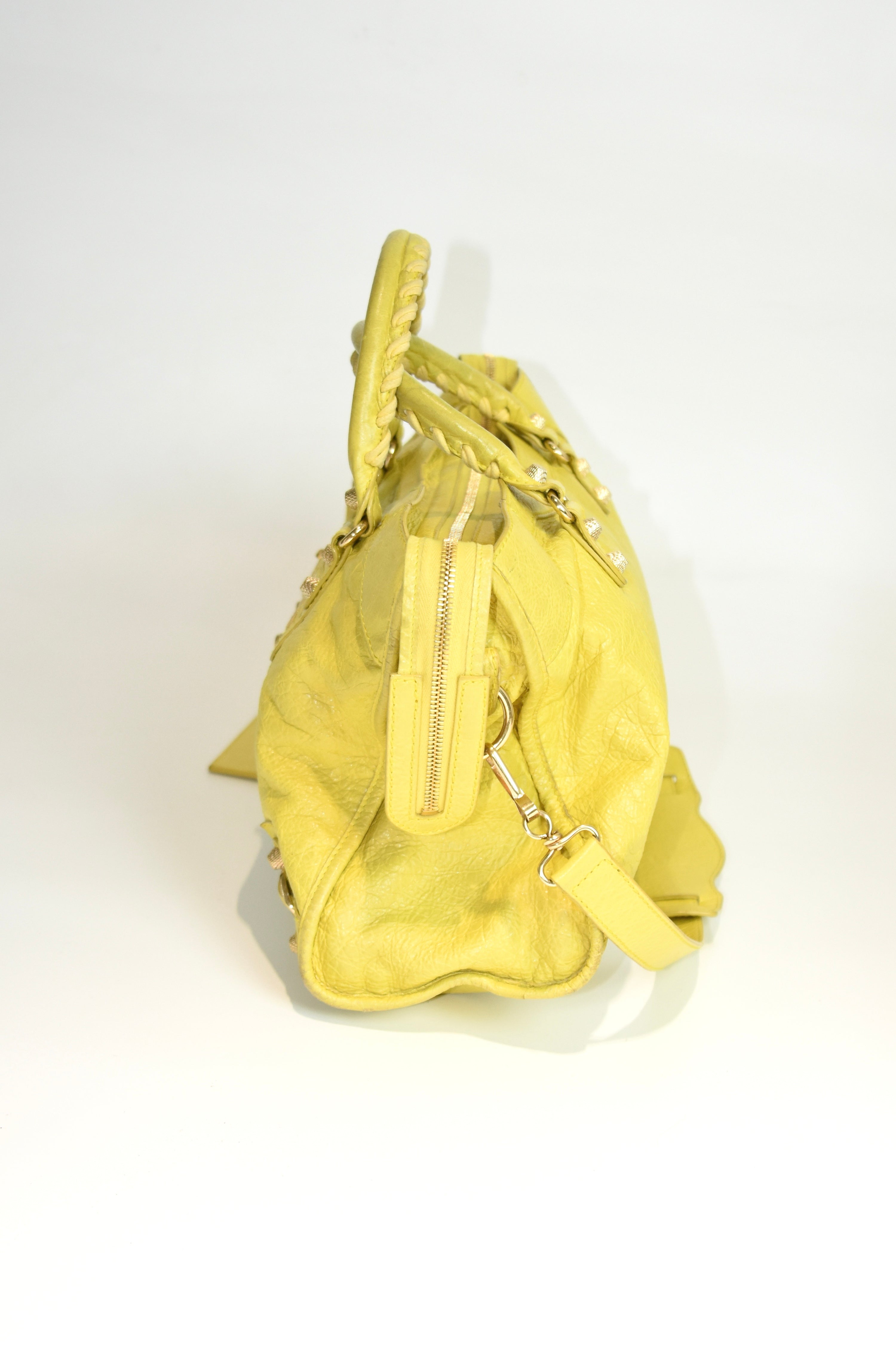 Balenciaga Bright Yellow Medium City Bag