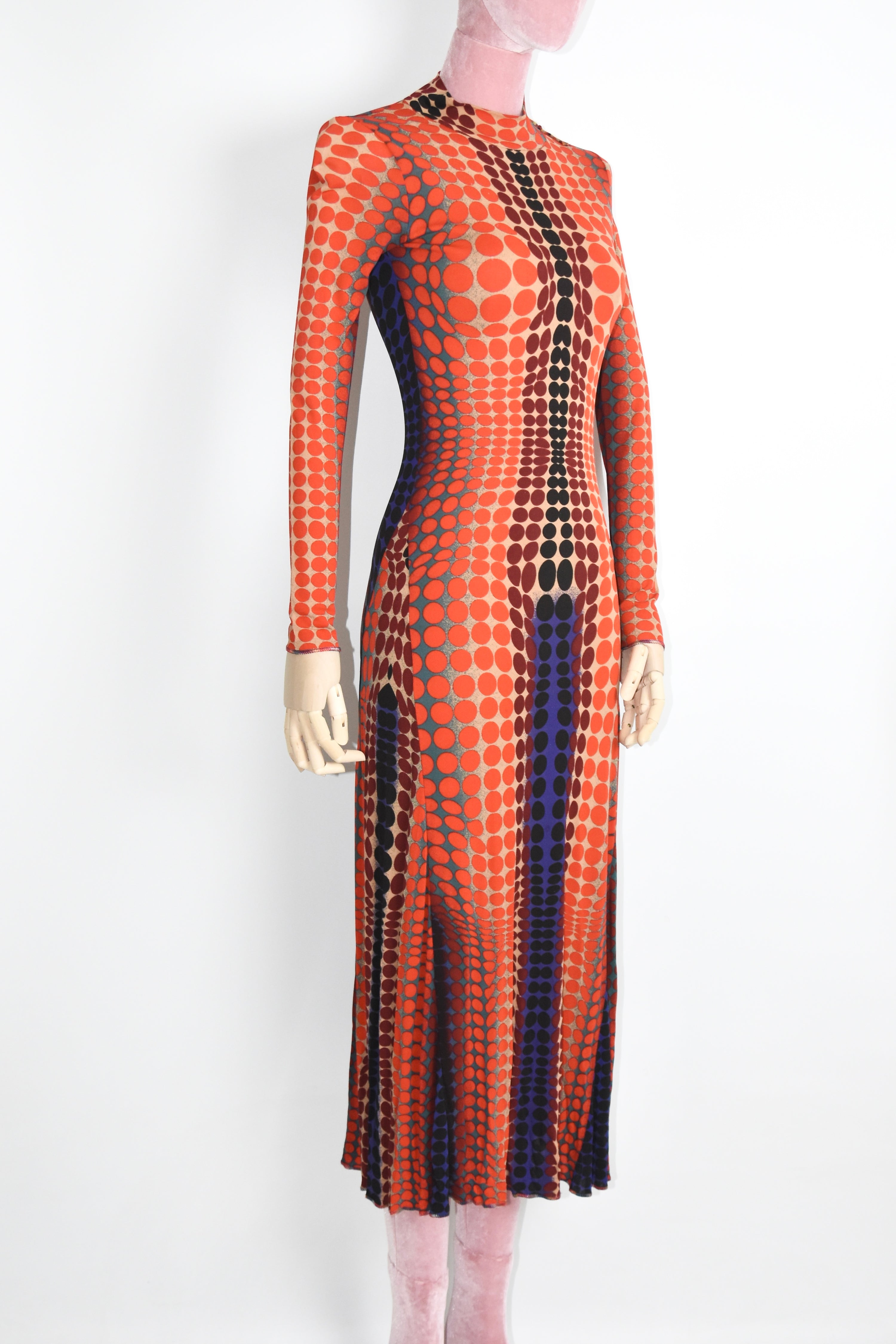 Jean Paul Gaultier S/S 1996 “Cyberdots” Optical Mesh Gown