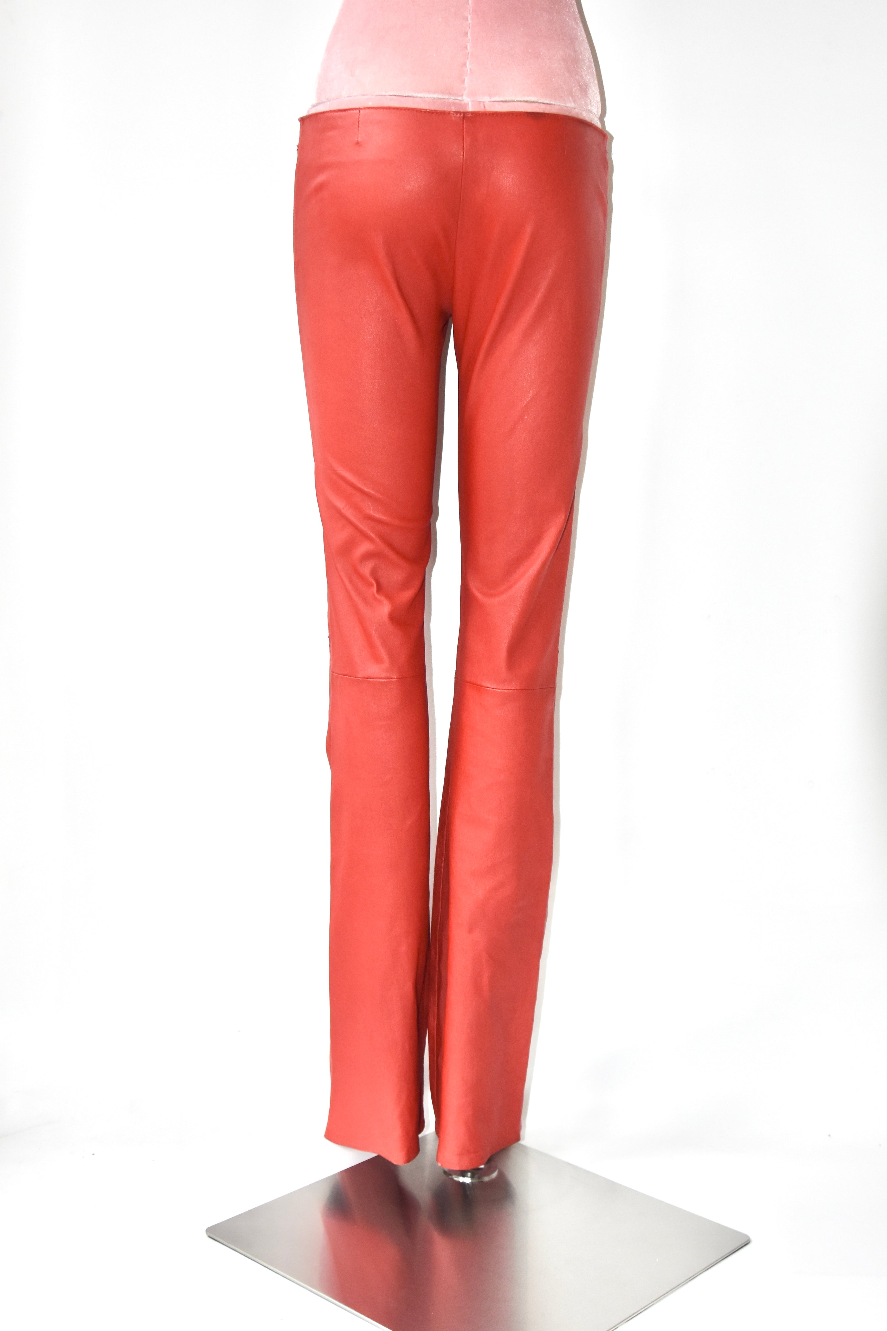 Chrome Hearts Ultra-Rare Red Full Leather Pants