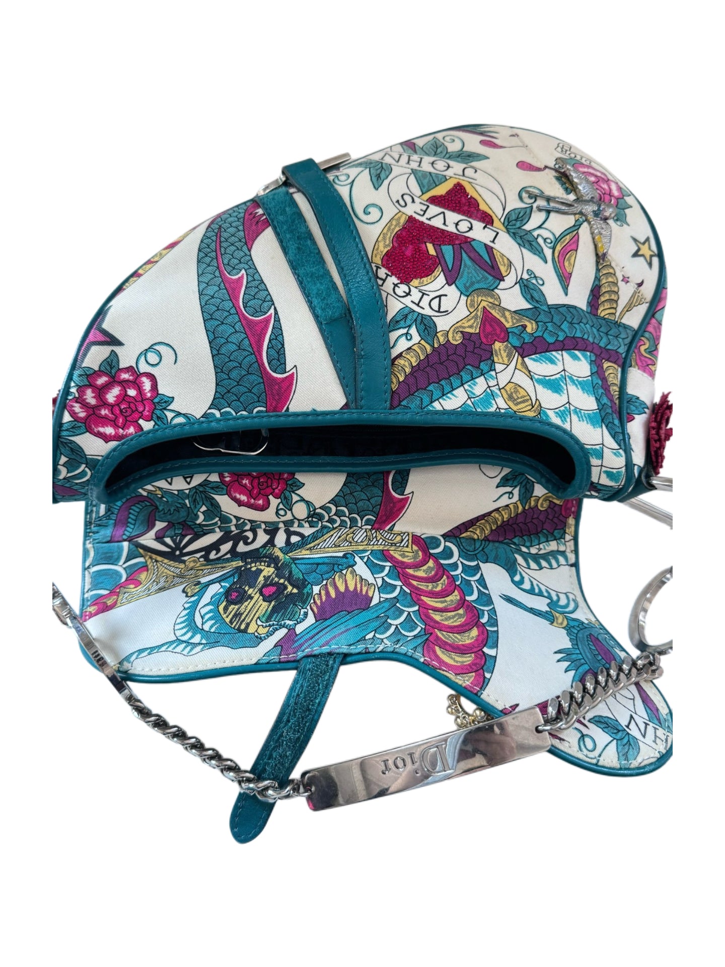 Christian Dior by John Galliano 2004 “Spanish Lady” Print Saddle Bag — Runway Collection