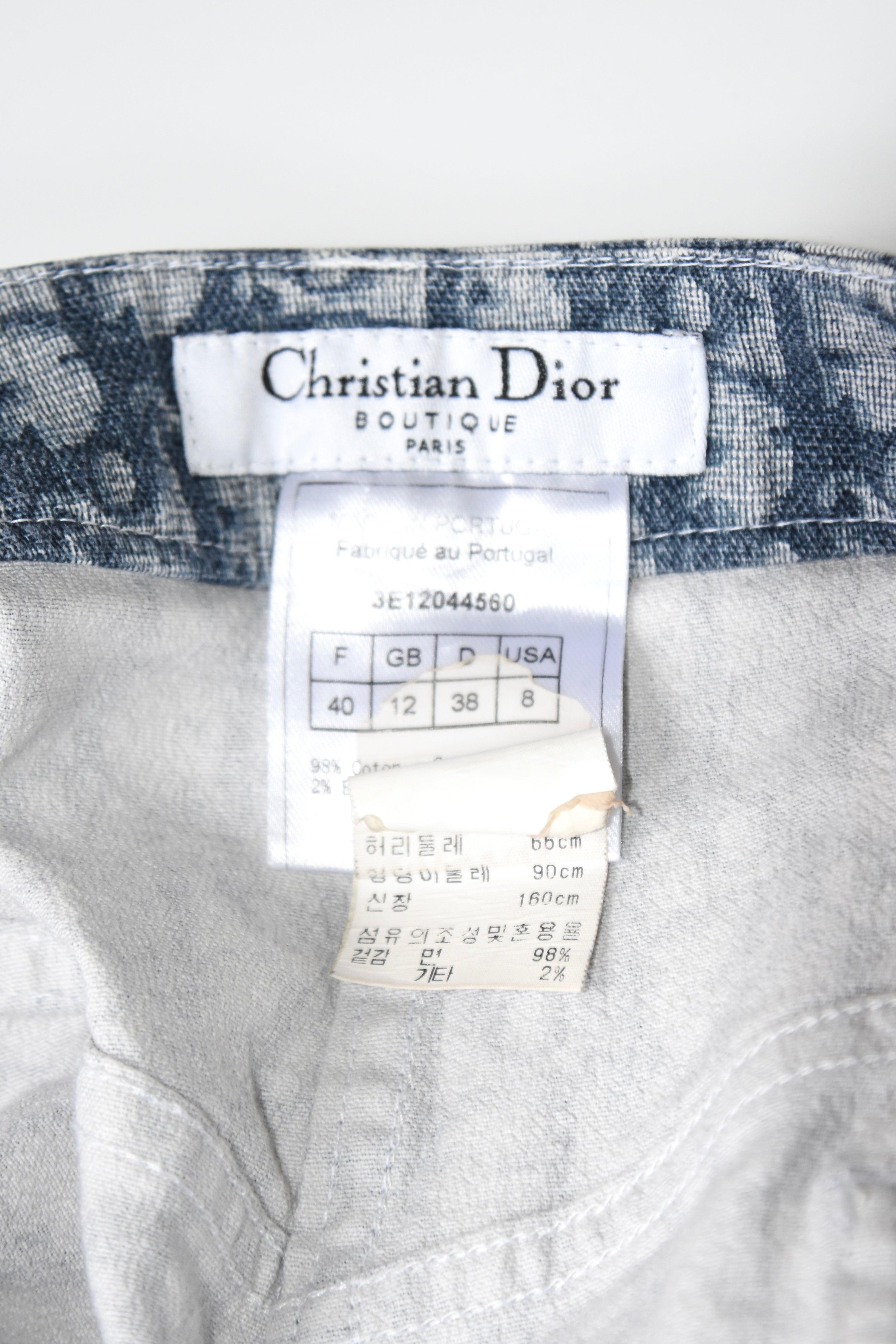 Christian Dior by John Galliano Diorissimo Monogram Capri Pants