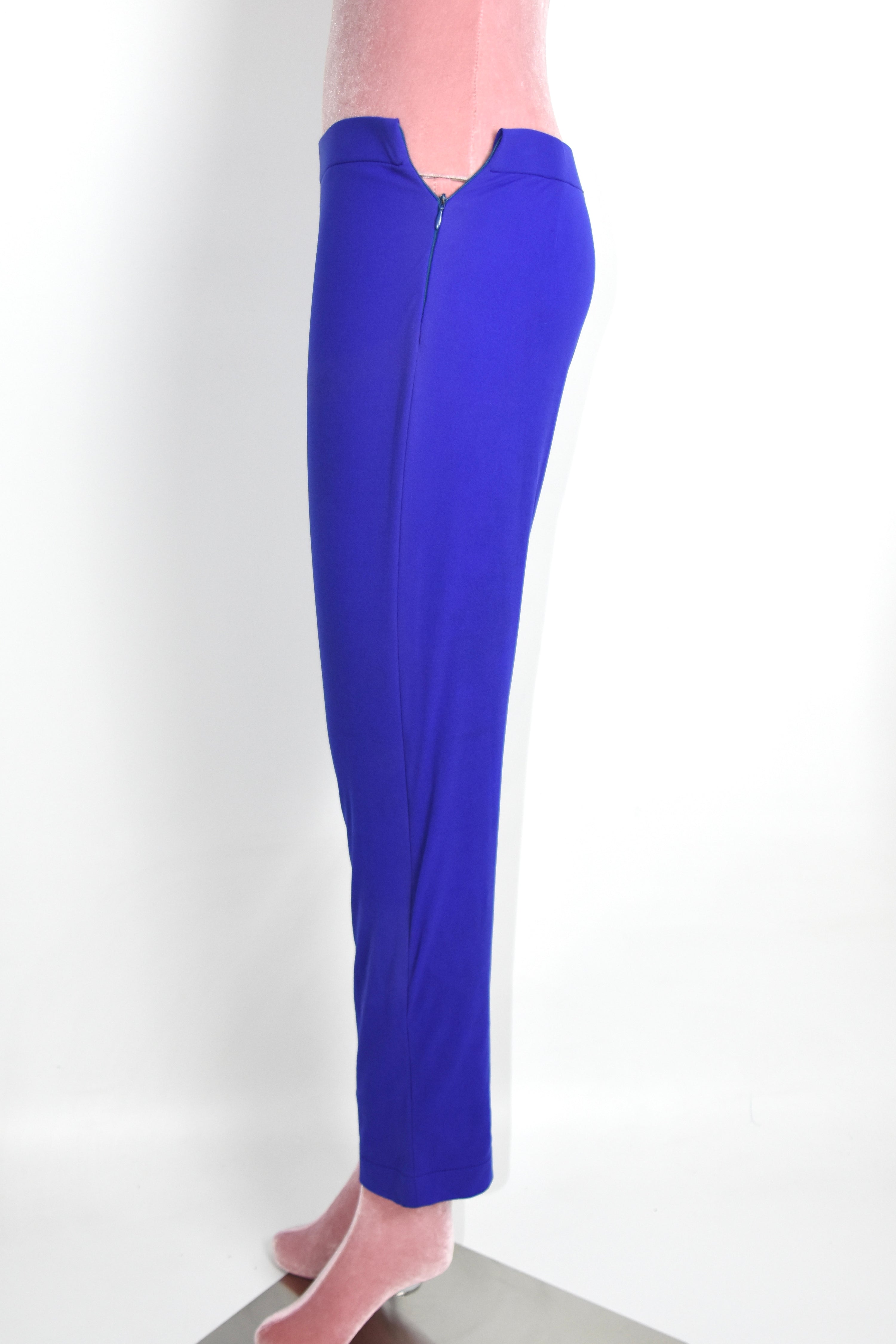 Walter Van Beirendonck “W&LT” Electric Blue Stretch Pants – 1990s Archive Piece