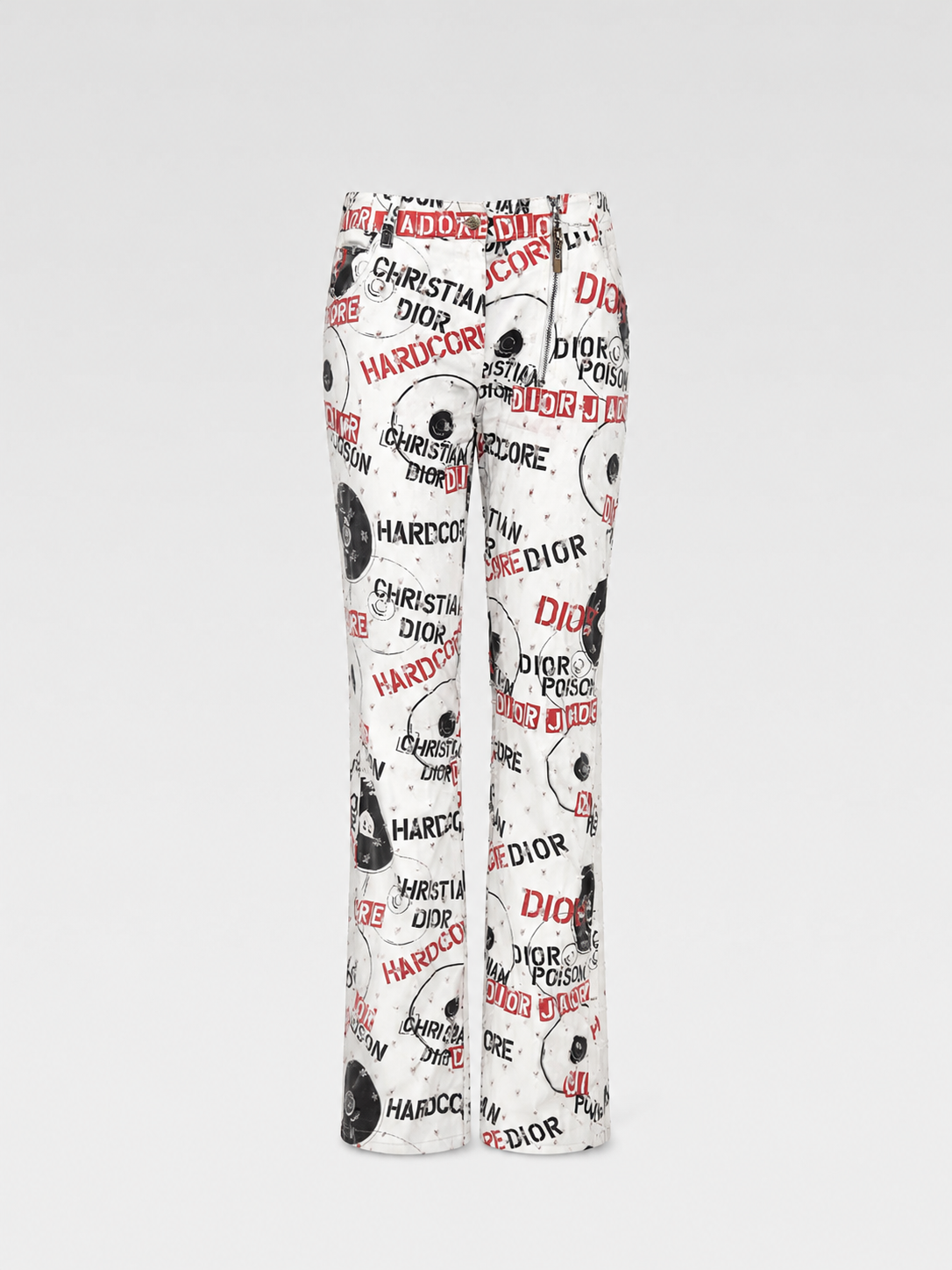 Christian Dior by John Galliano “Hardcore Dior” Graffiti Logo Print Pants – Early 2000s Punk Archive Collector Piece