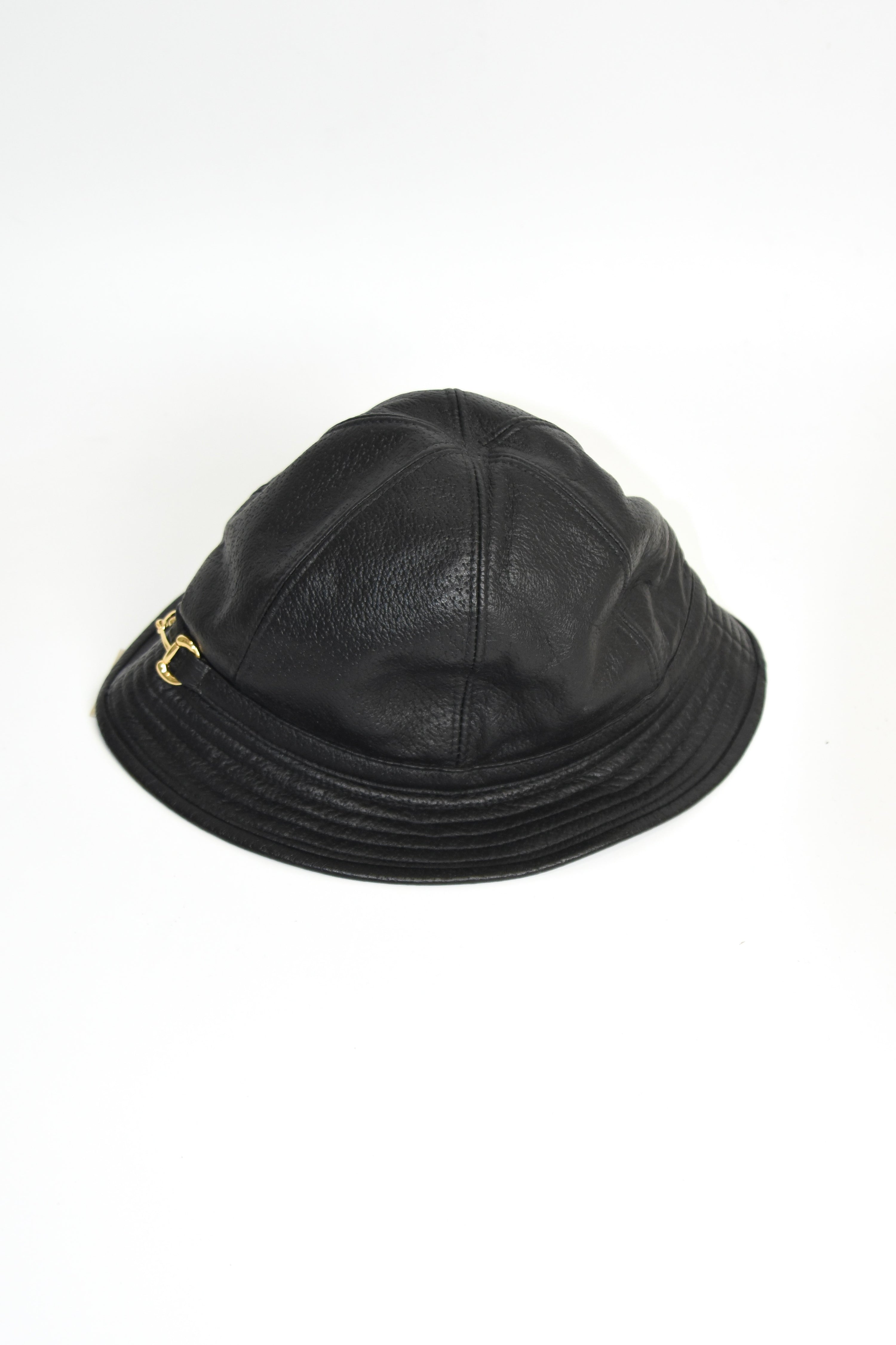 Gucci Horsebit Black Leather Hat