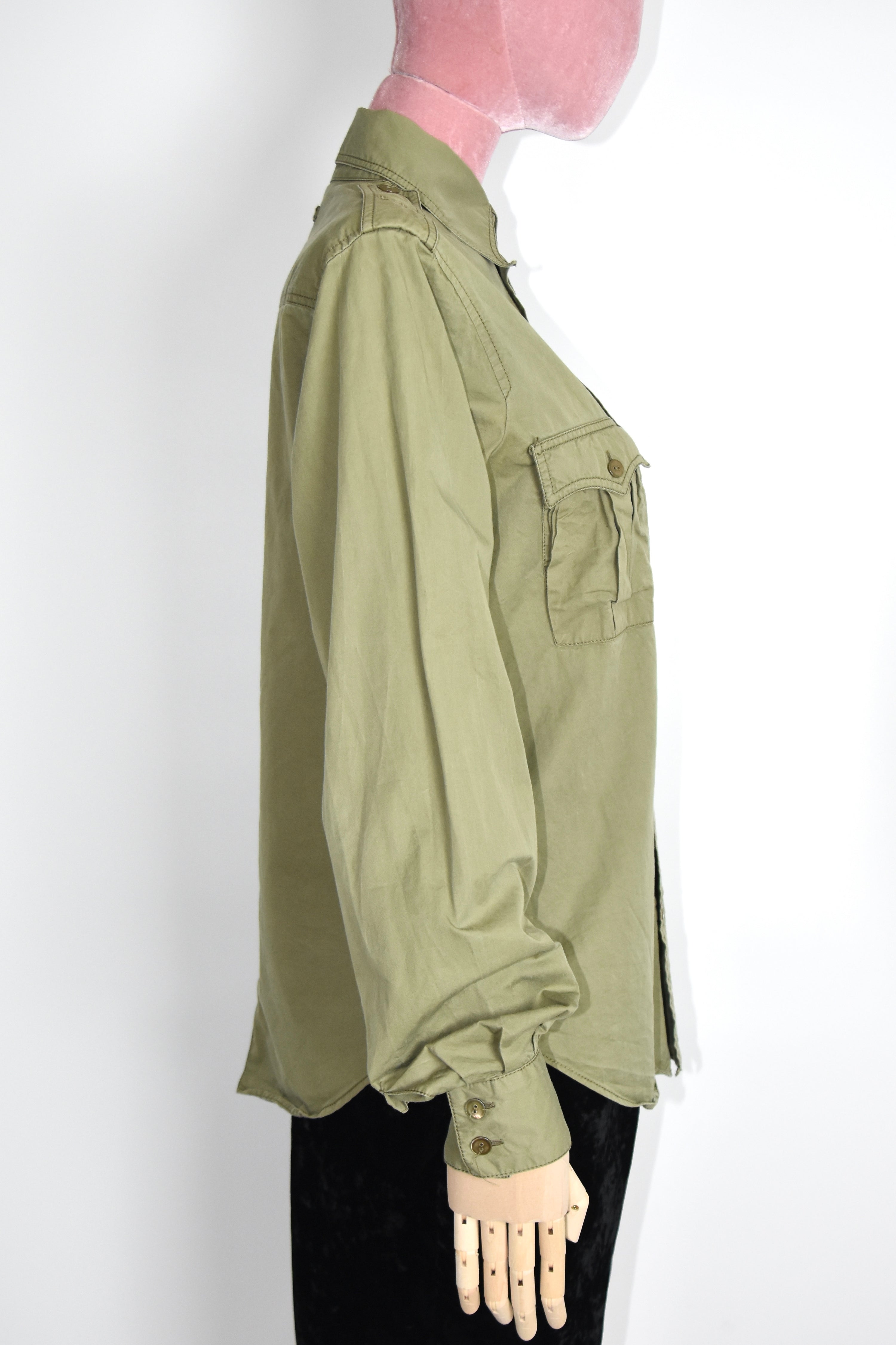 Jean Paul Gaultier Olive Military Shirt