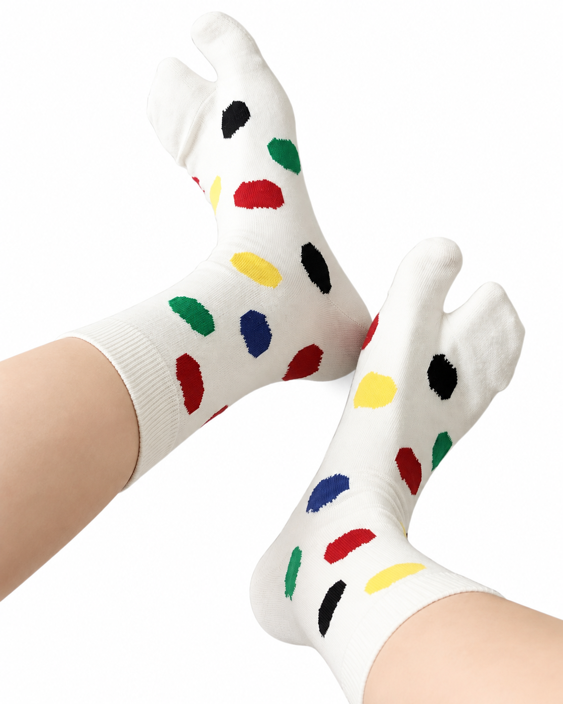 Curated Designer Stock Colorful Polka Dot Sock Bundle — 9-Pair Set