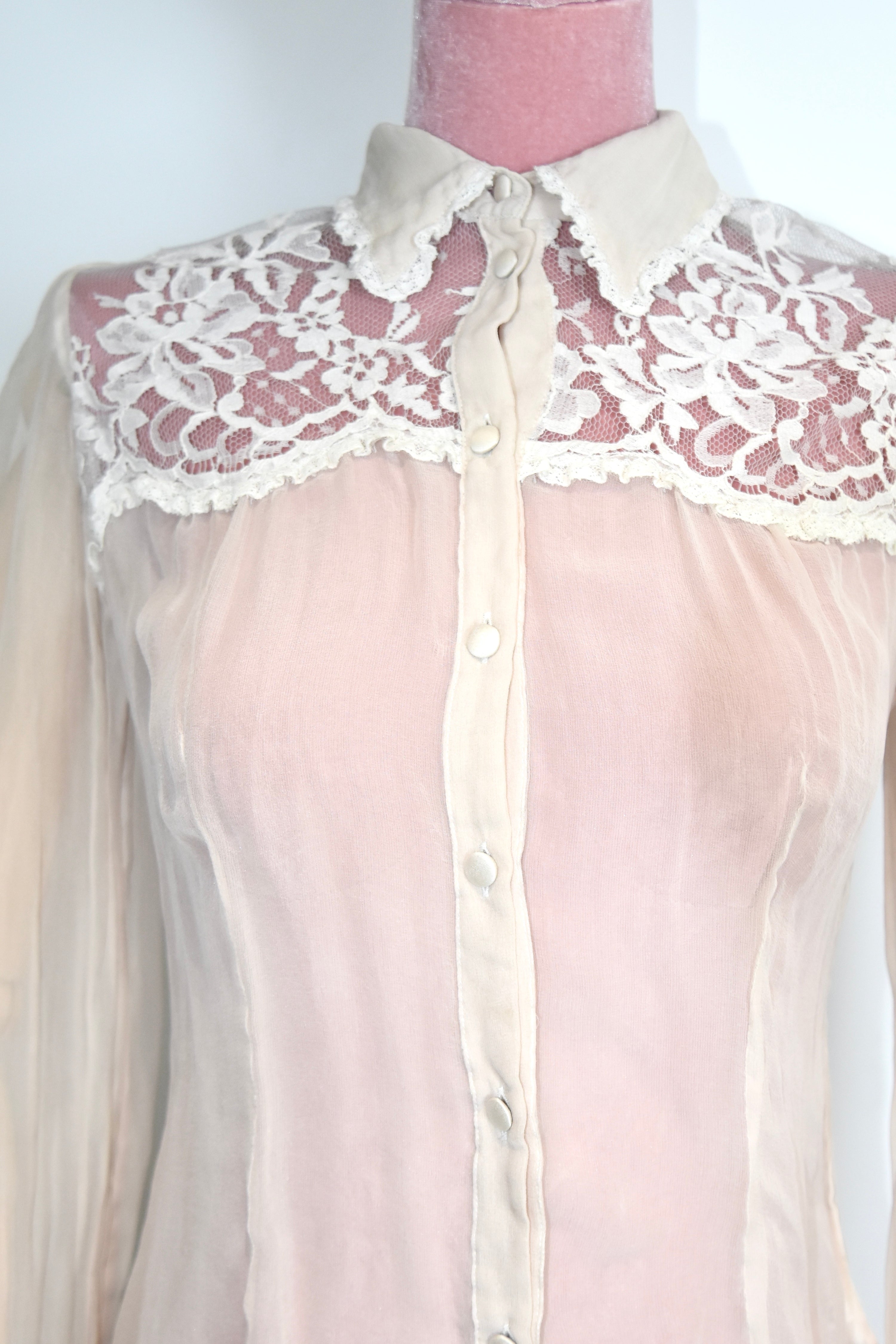 Dolce & Gabbana Lace Sheer Shirt