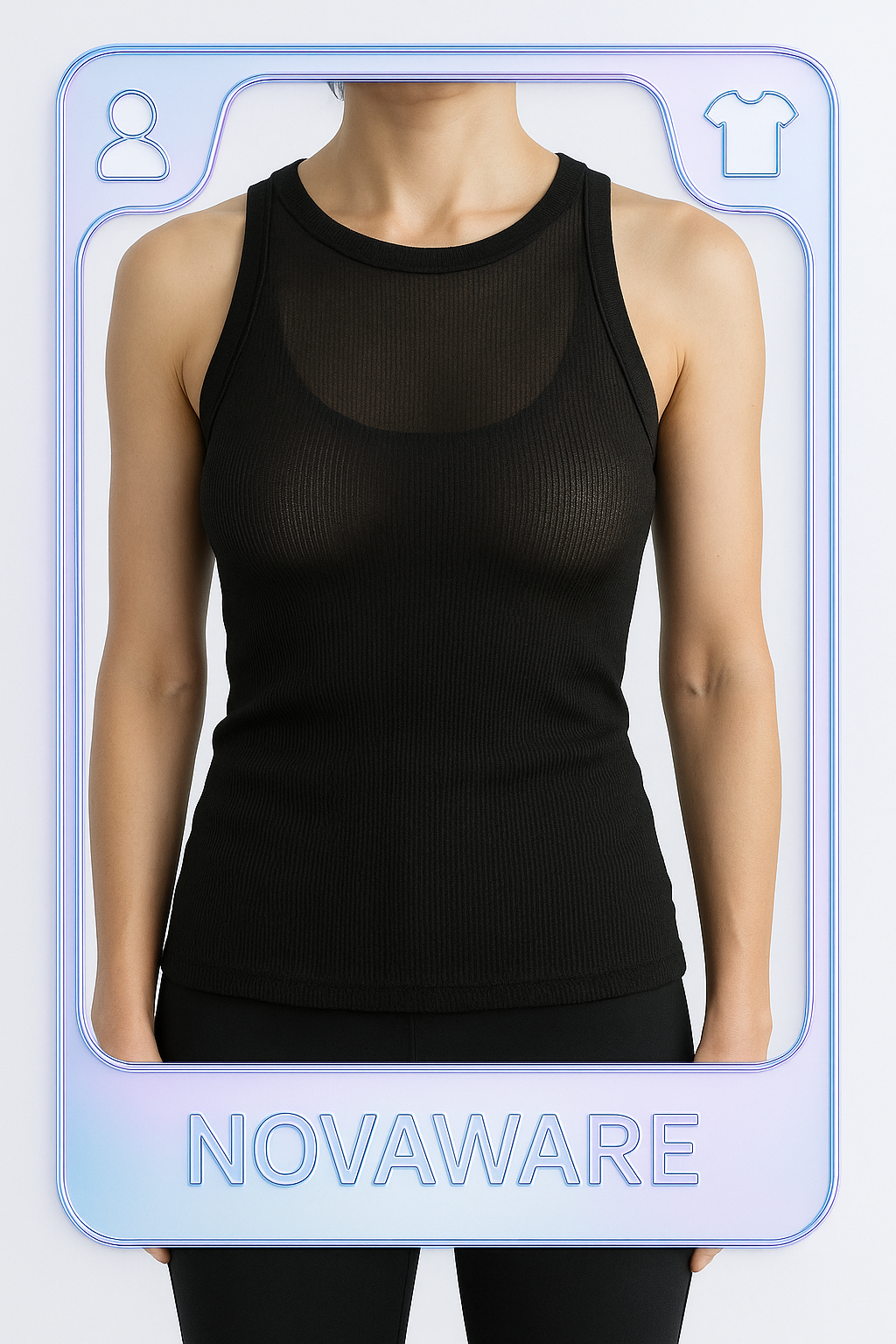 Gucci by Tom Ford Ribbed Sheer Twist Tank Top