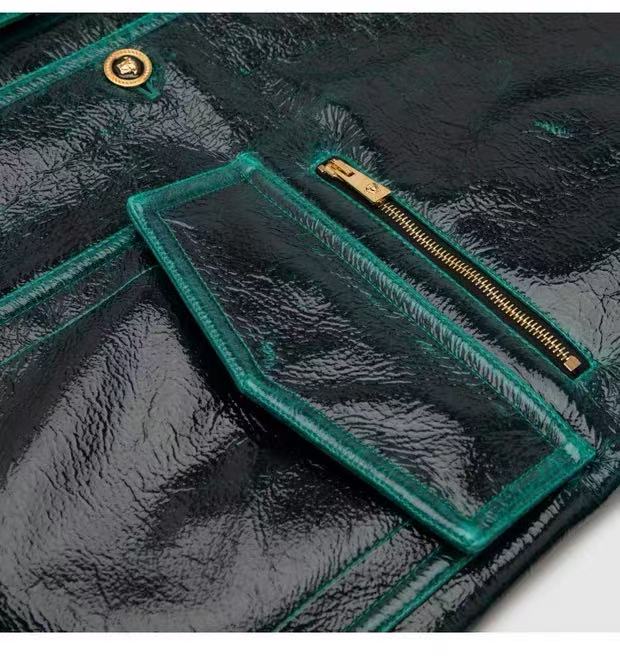 Versace Green Trimmed Coated Wool Blend Jacket – Italian Tailored Outerwear