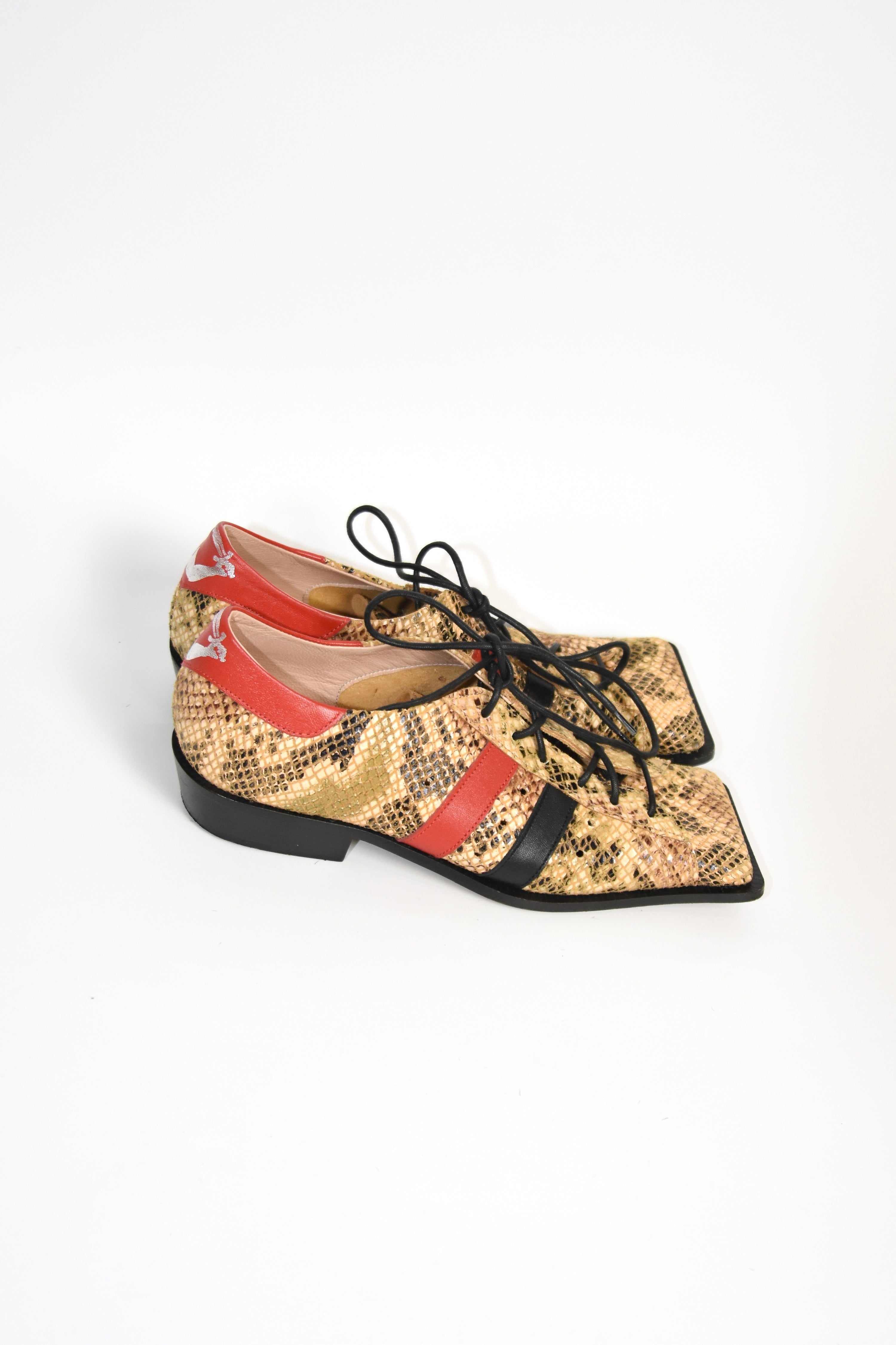 Vivienne Westwood Python Square-Toe Derby Shoes