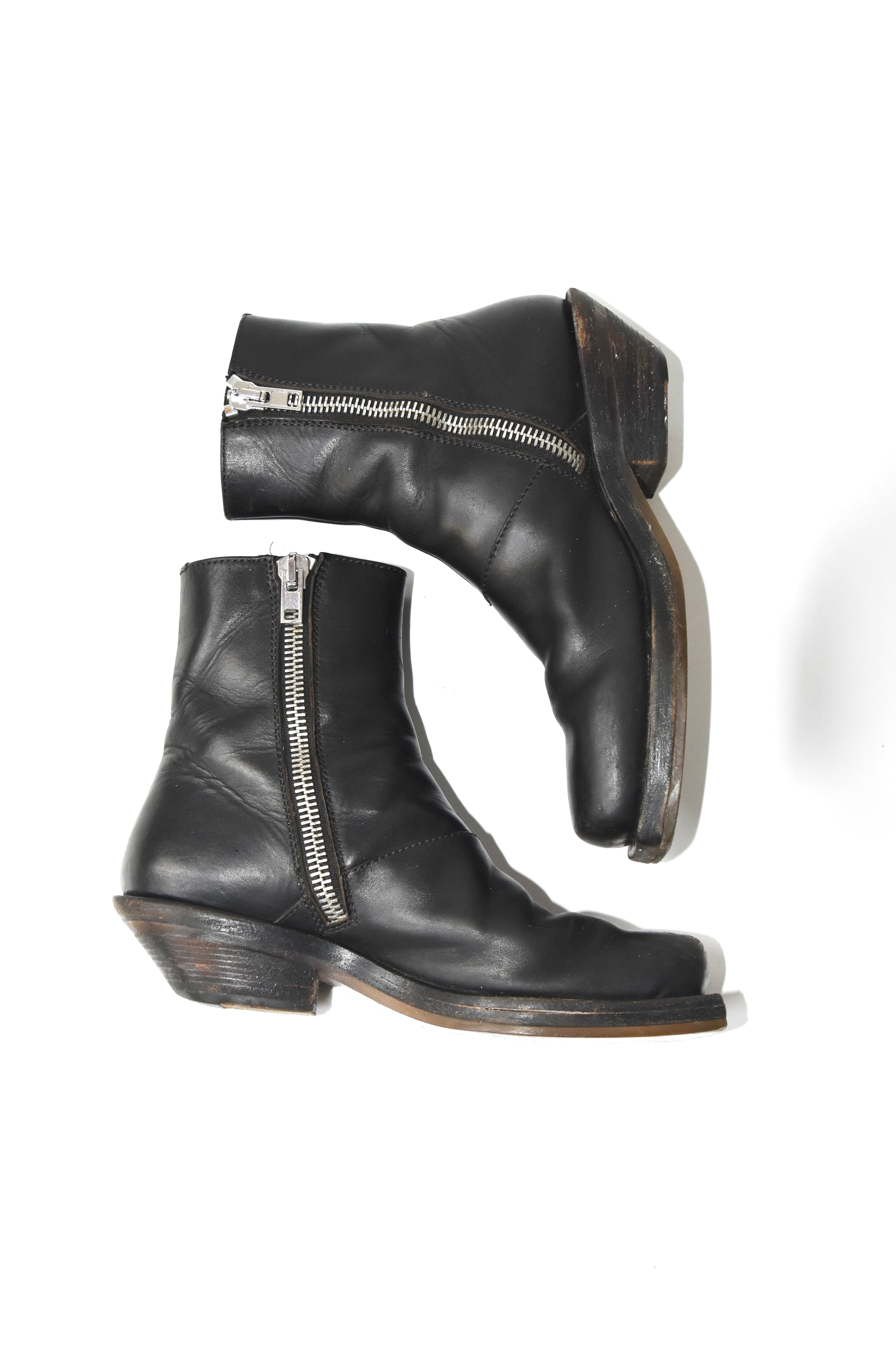ION by Achilles Ion Gabriel Square-Toe Side-Zip Boots