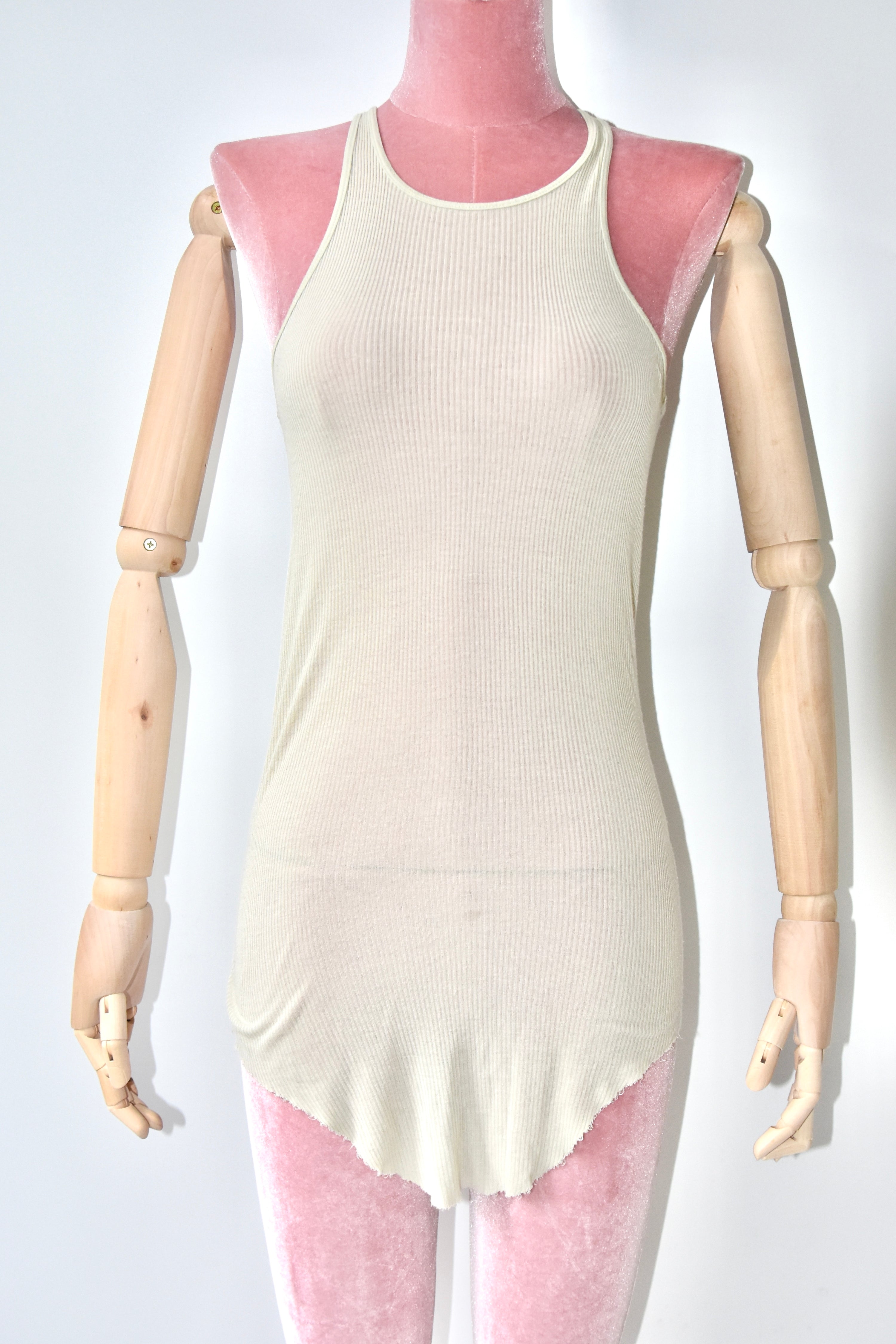 Rick Owens Draped Ribbed Tank Top
