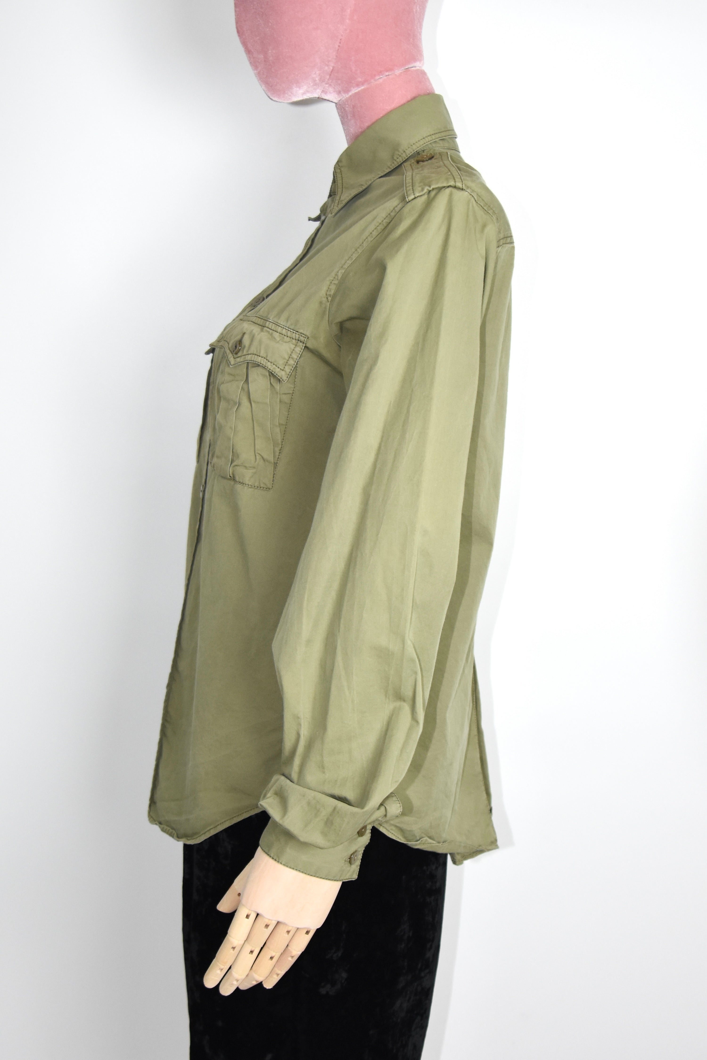 Jean Paul Gaultier Olive Military Shirt