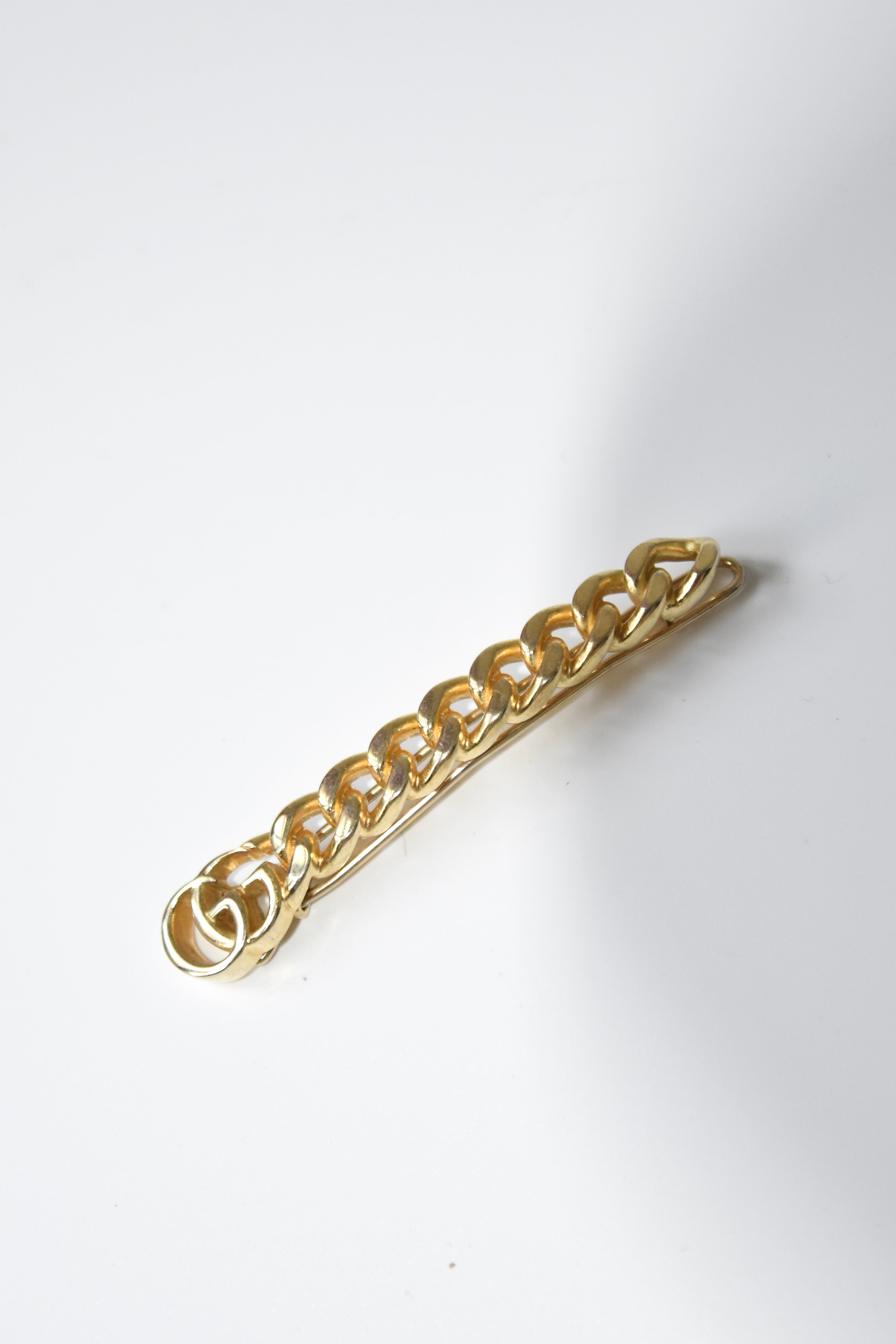GUCCI Gold-Tone Chain Hair Clip