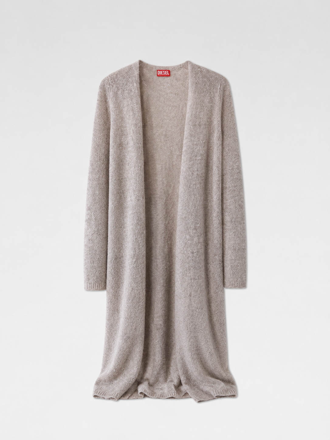 Diesel Long Grey Knit Duster Cardigan