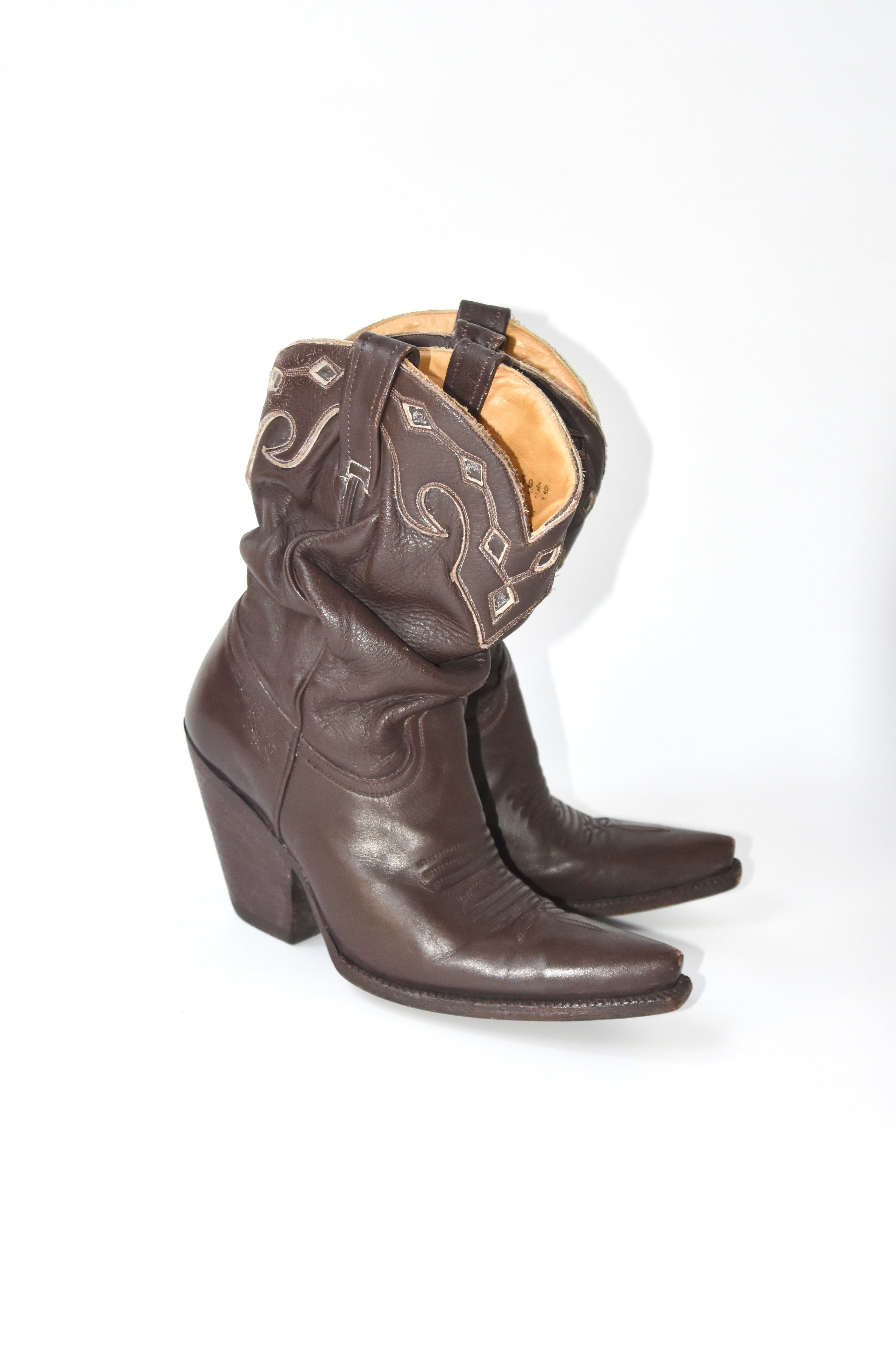 Jean Paul Gaultier Brown Western Leather Boots
